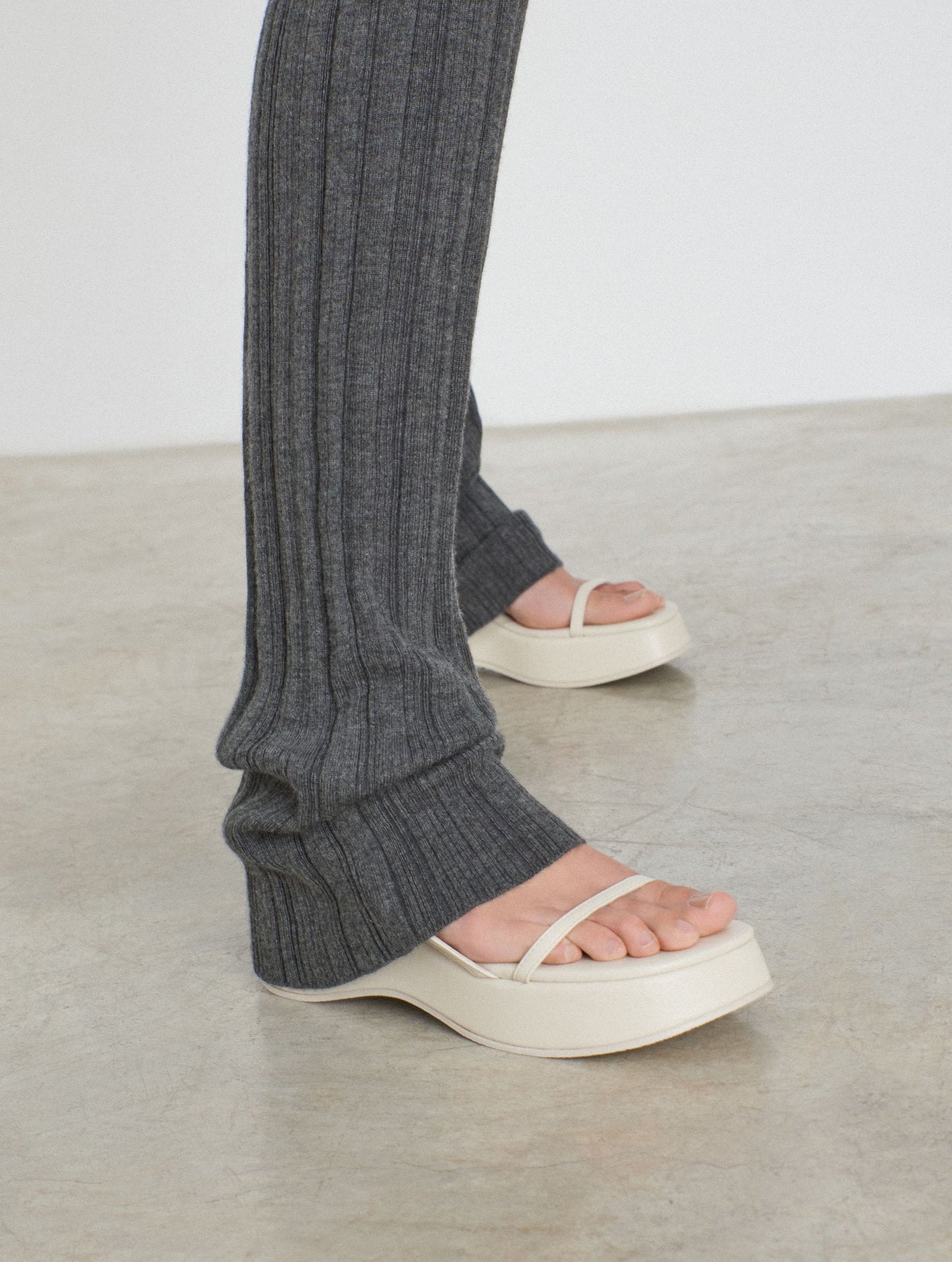 Rib Pants, Grey, Cashmere Hose