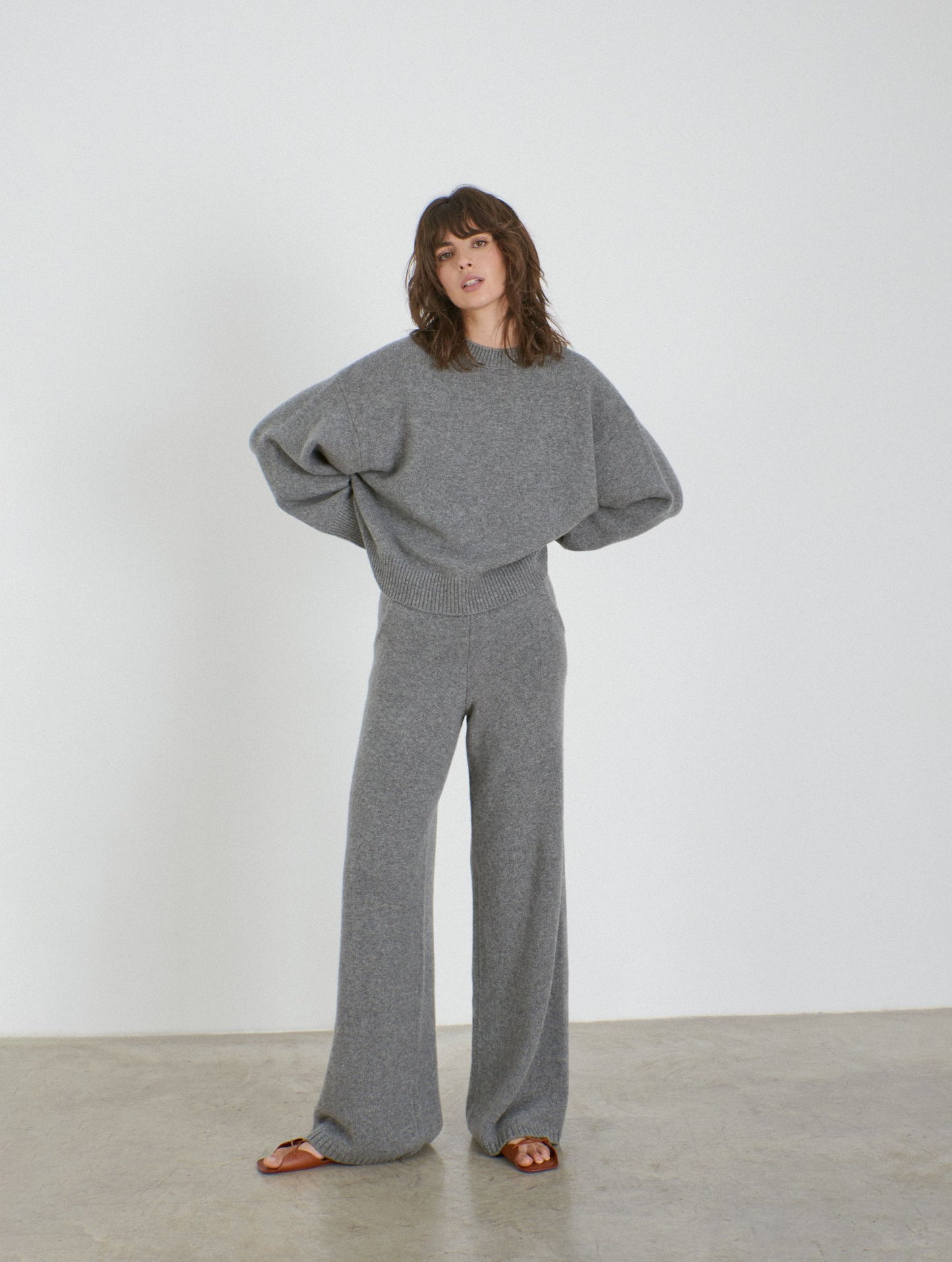 Pullover, Grey, Cashmere Crew Neck