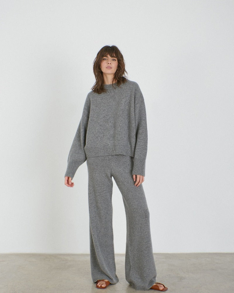 Pullover, Grey, Cashmere Crew Neck