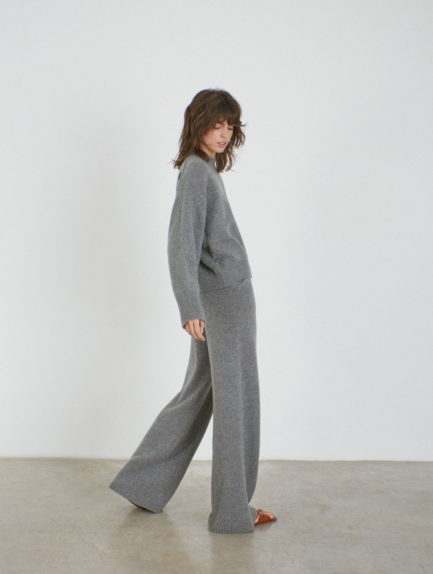 Pullover, Grey, Cashmere Crew Neck