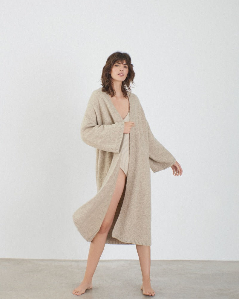Yak, Ecru, Maxi Coat