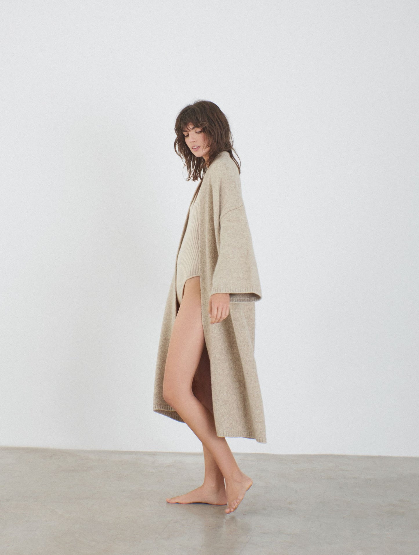Yak, Ecru, Maxi Coat