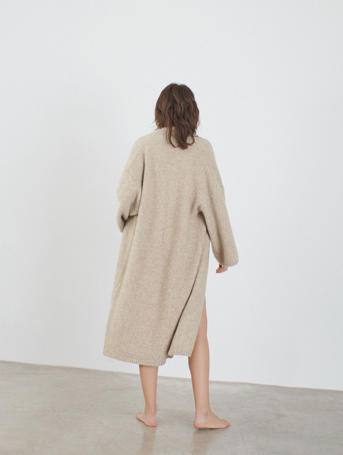 Yak, Ecru, Maxi Coat