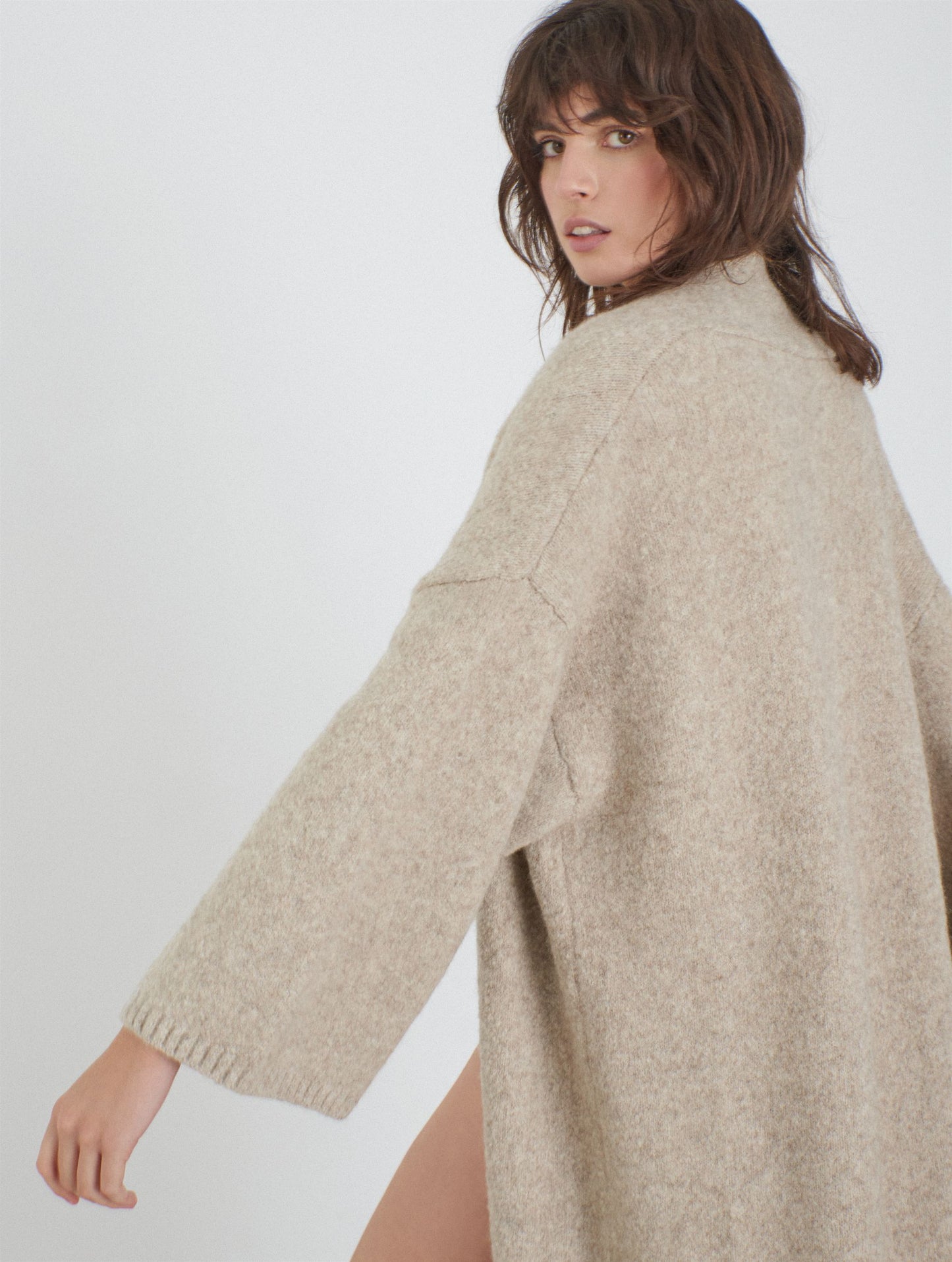 Yak, Ecru, Maxi Coat