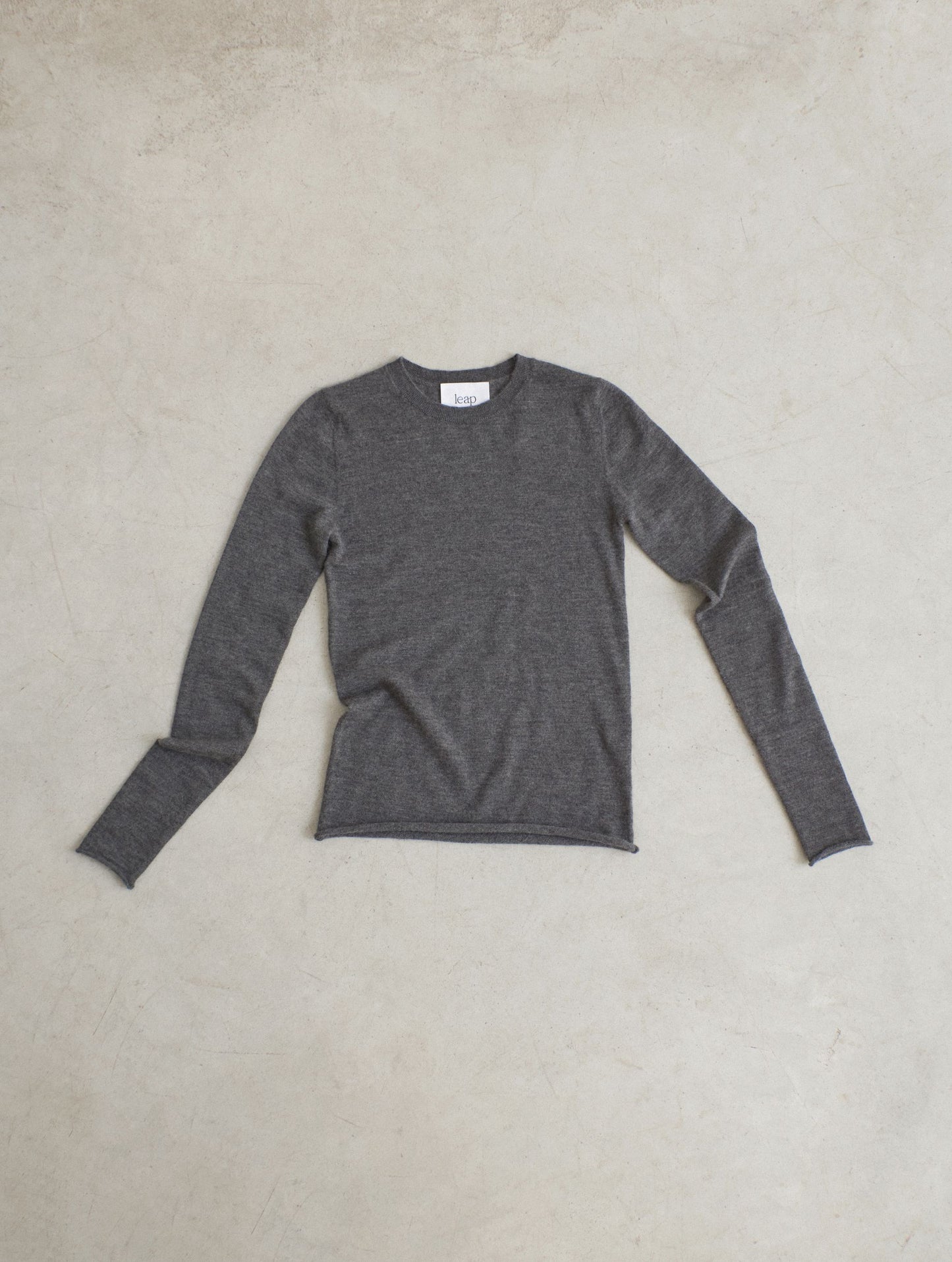 Rita, Grey, Fine Cashmere Crew Neck