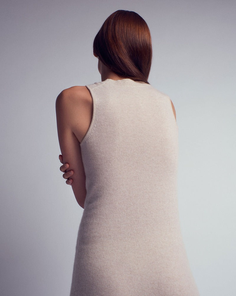 Leap Concept Ximena, Ecru, Cashmere Dress