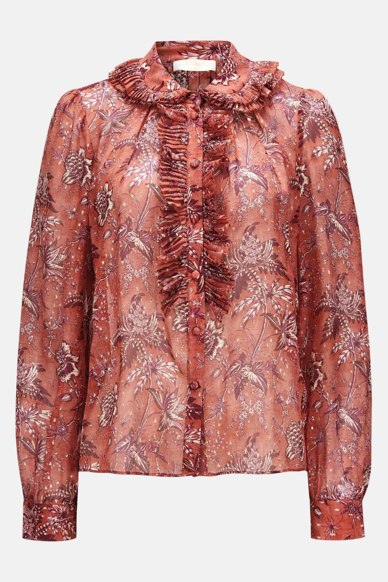 Ulla Johnson Nina, Oleander, Rüschenbluse