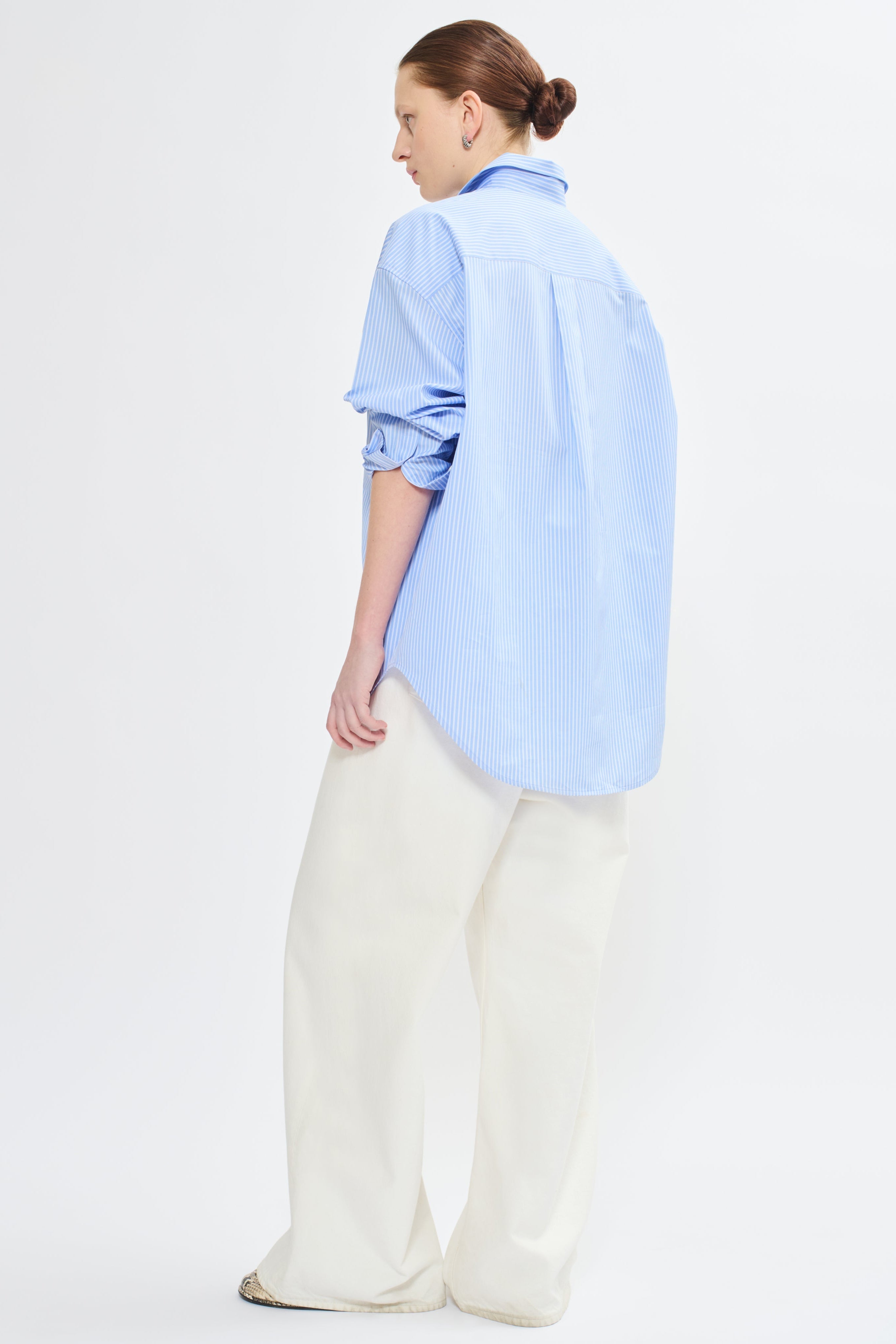 Teurn Studios Relaxed Pinestripe, Blue/White, Hemd