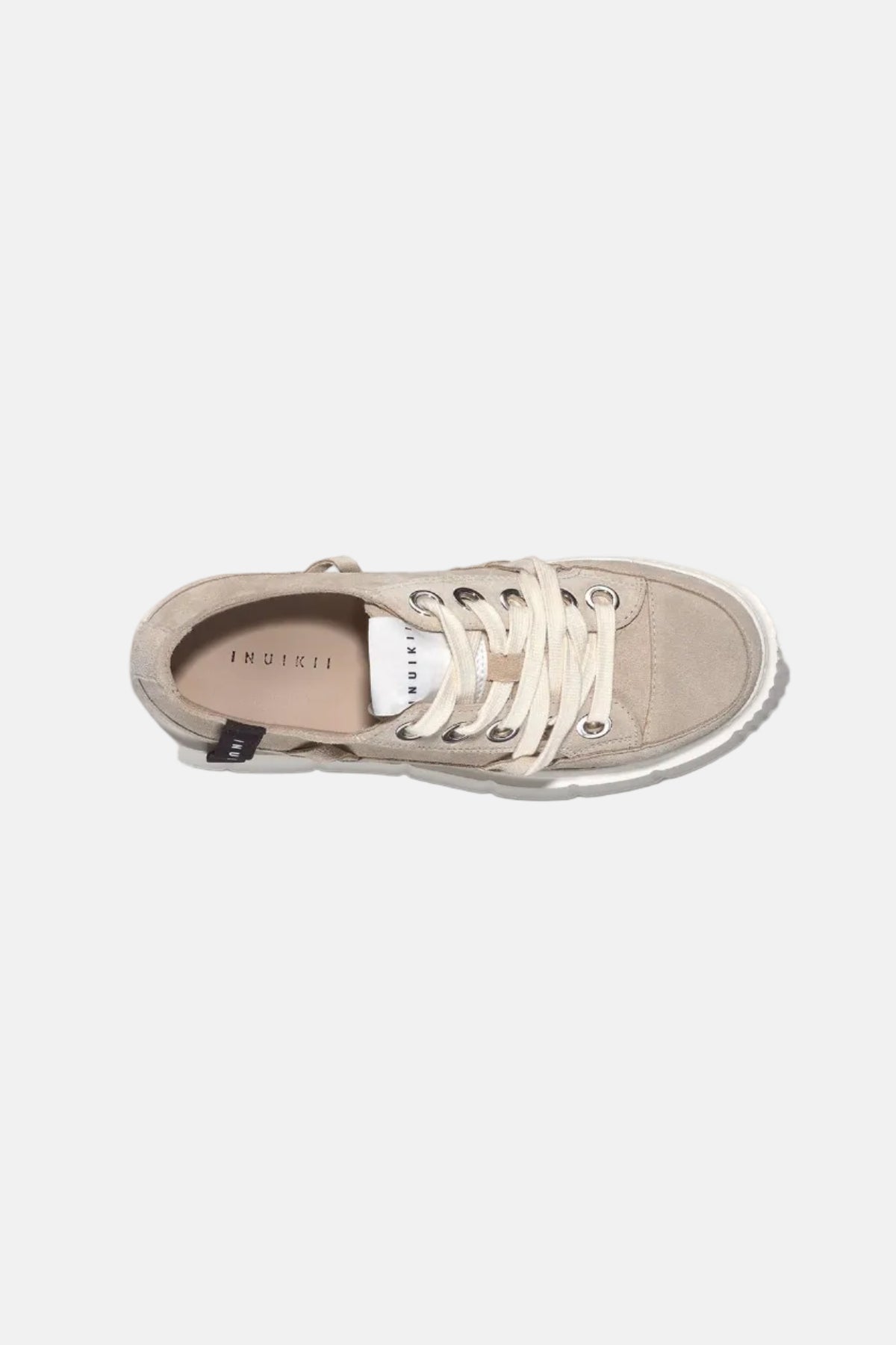 INUIKII Matilda Suede Sneaker in Beige – Ansicht 3