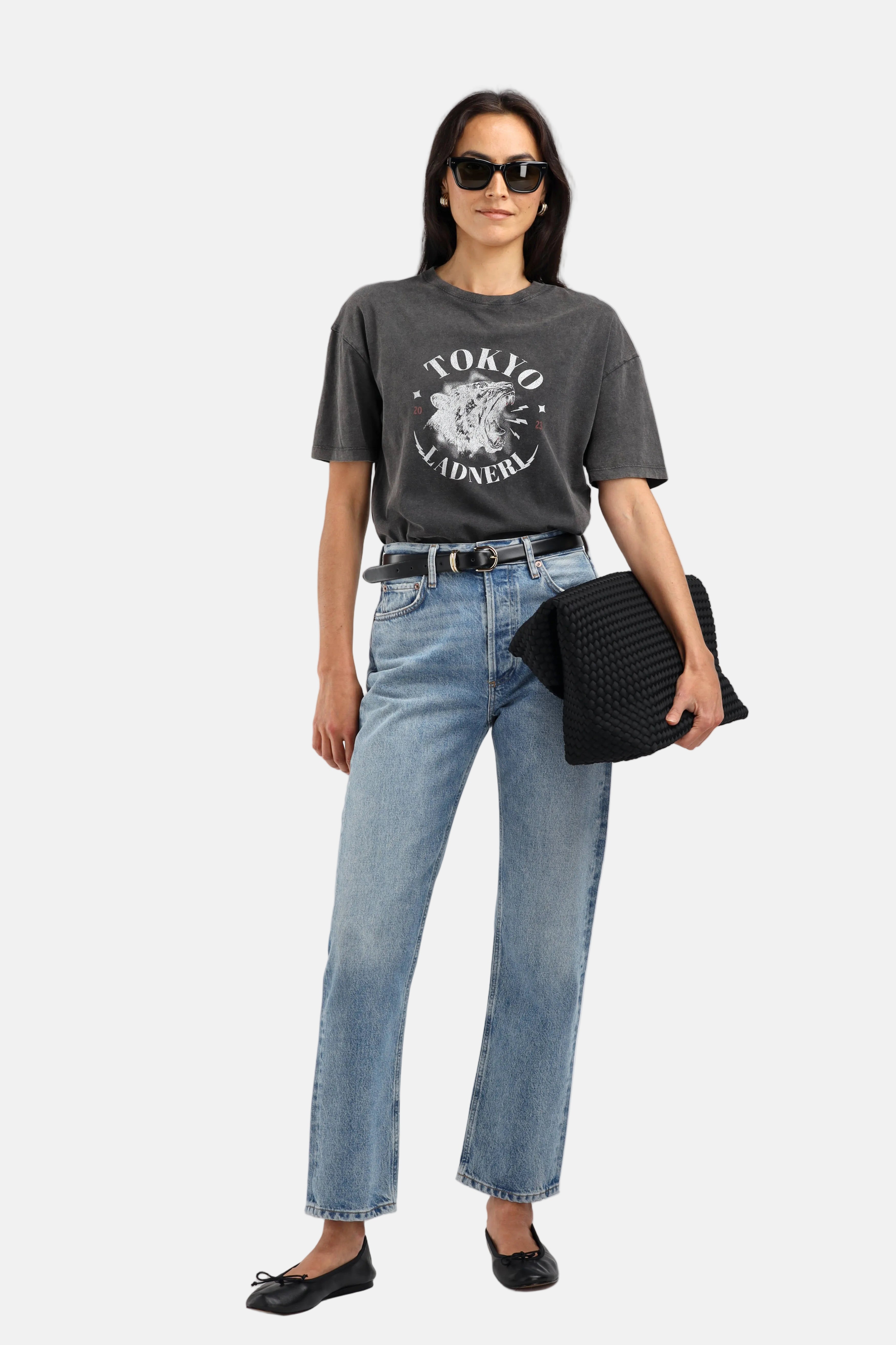 Ladneri Tiger, Washed Black, T-Shirt