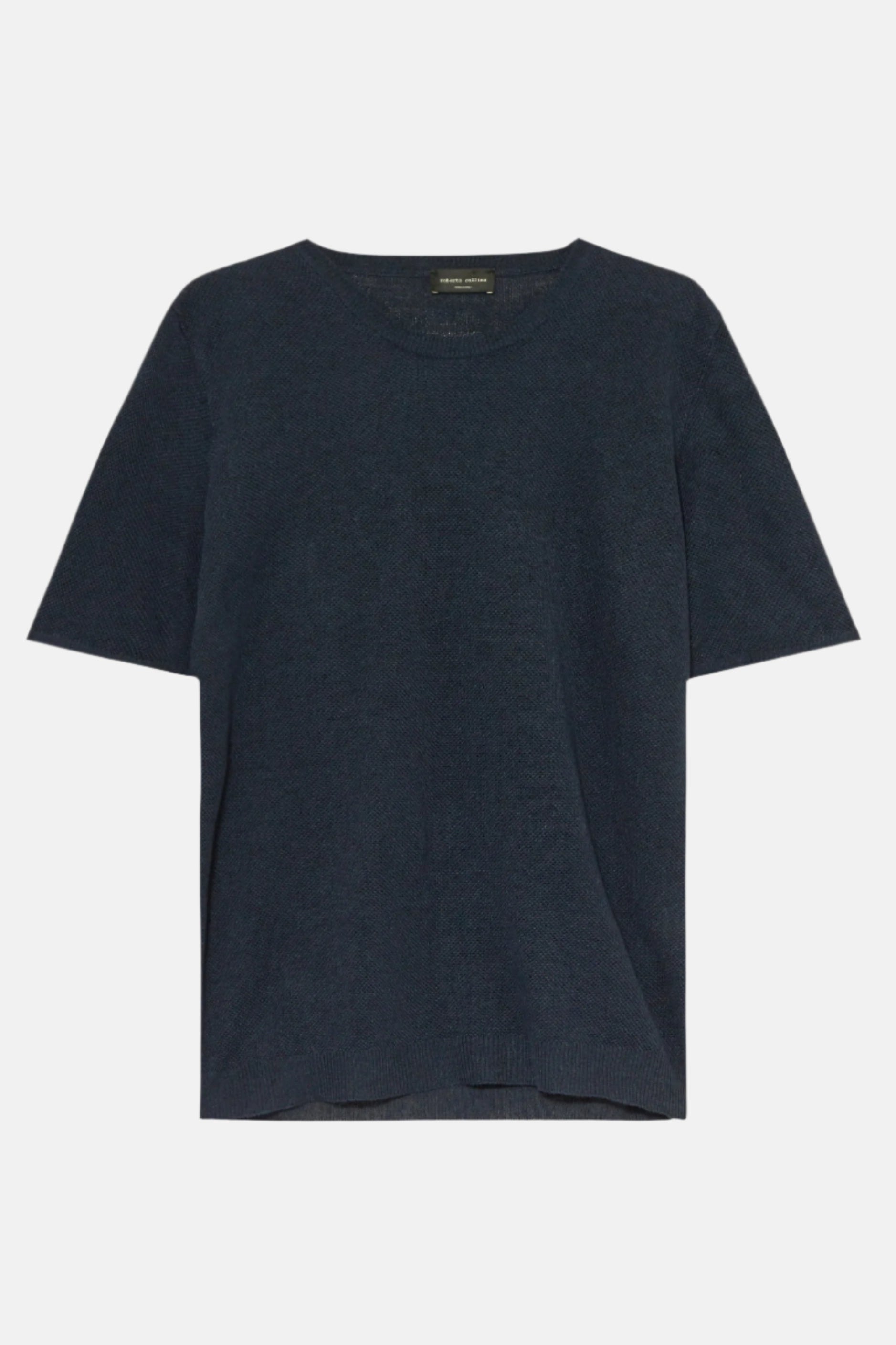 Roberto Collina Girocollo Mc, Blu, Pullover B19021