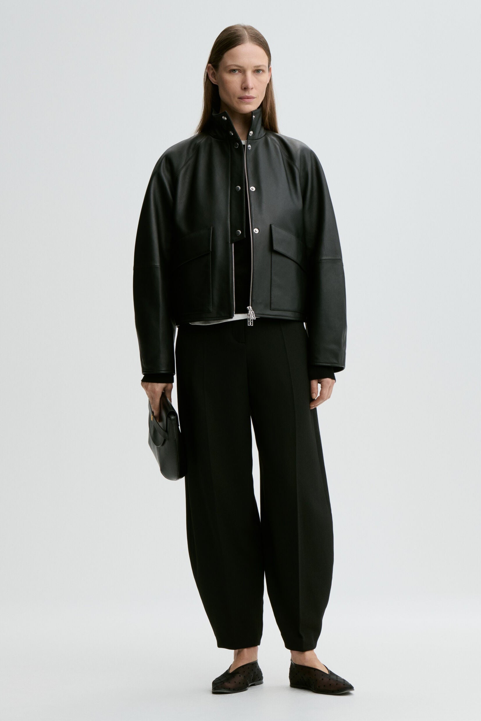 By Malene Birger Suzanne, Schwarz, Lederjacke