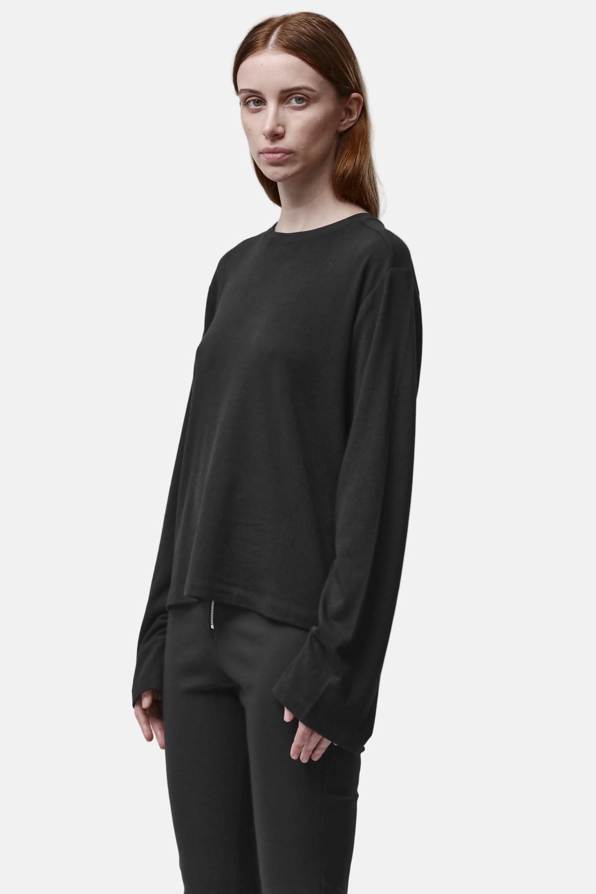 Thom/Krom W TS 651 Worked T-Shirt in Black, Ansicht 2