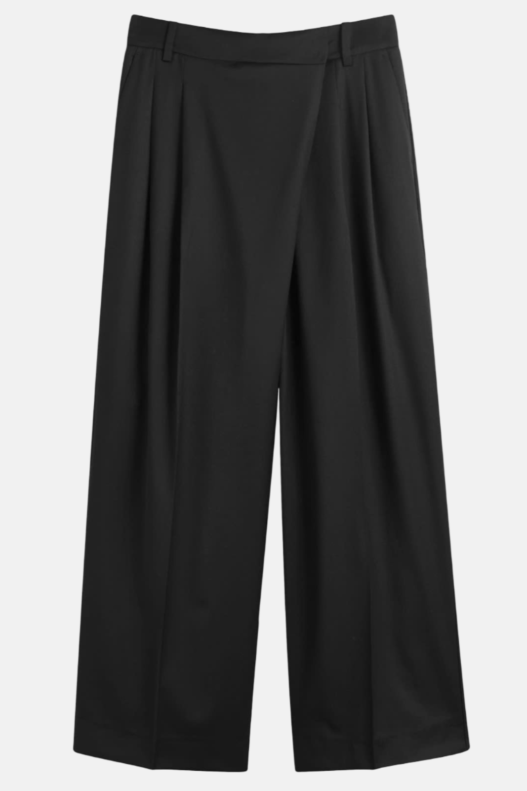 GANNI Calendered Wool, Black, Hose