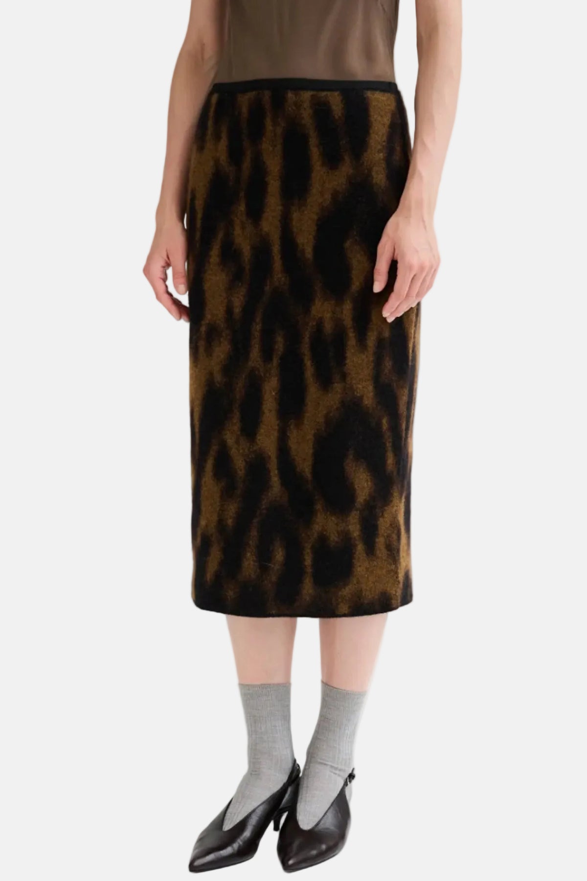 Roberto Gonna Longuette Jacquard Animalier, Moro, Maxirock