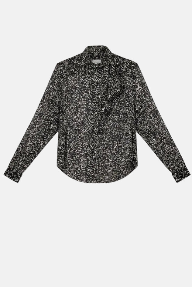 Marant Étoile Leona, Black/Ecru, Bluse