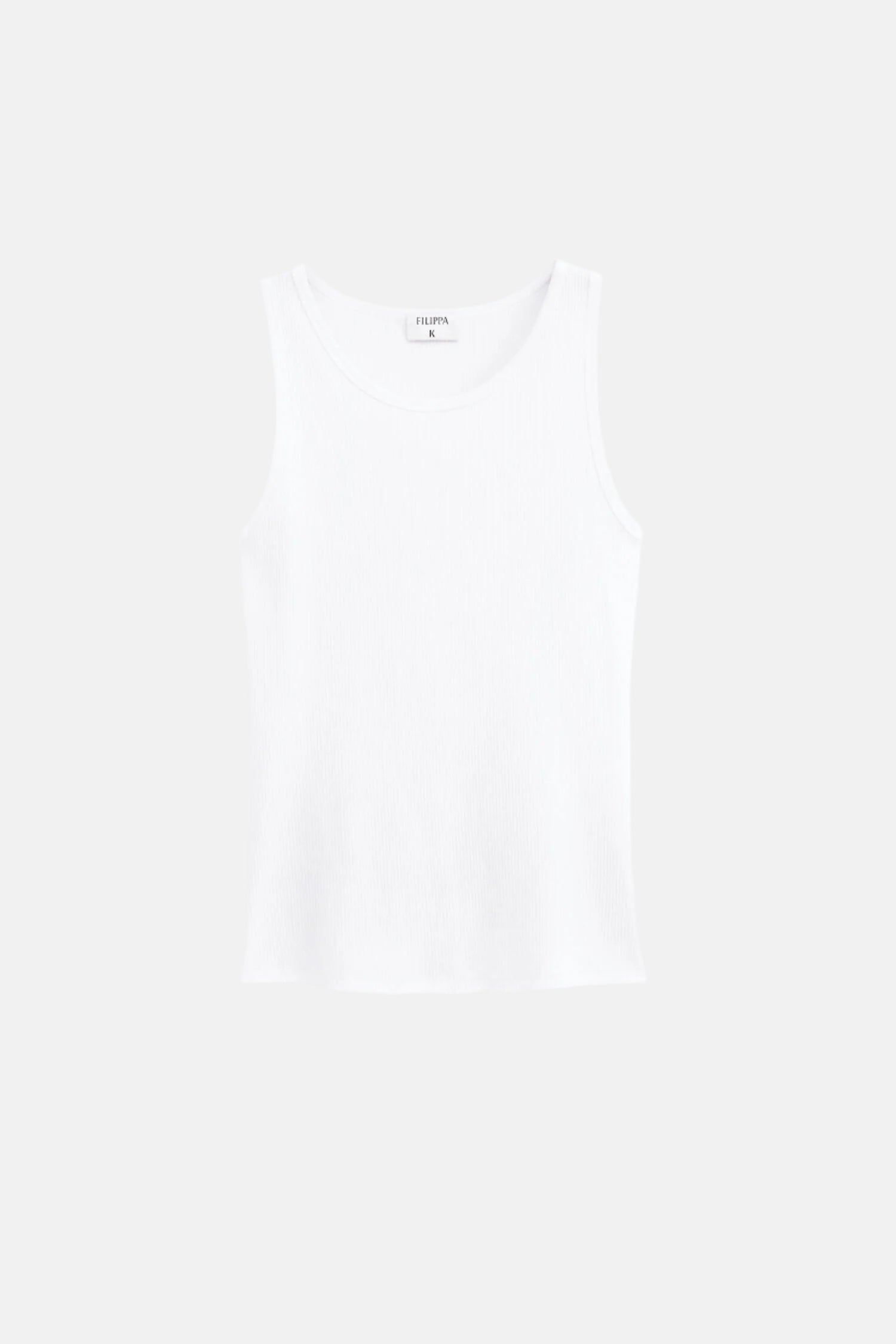 Filippa K Fine Rib, White, Tanktop