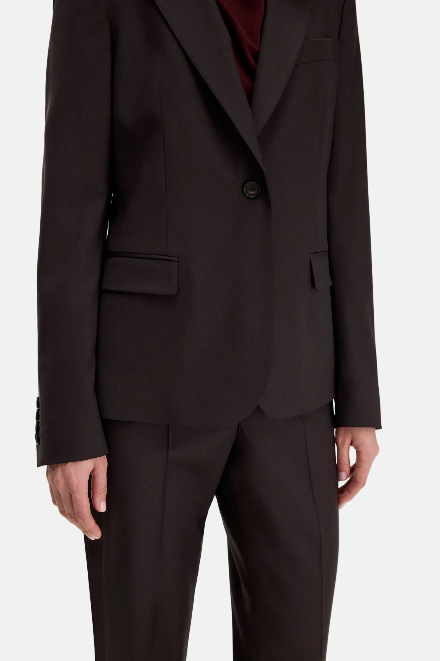 Filippa K Sasha Cool Wool Blazer in Dark Chocolate – Ansicht 3