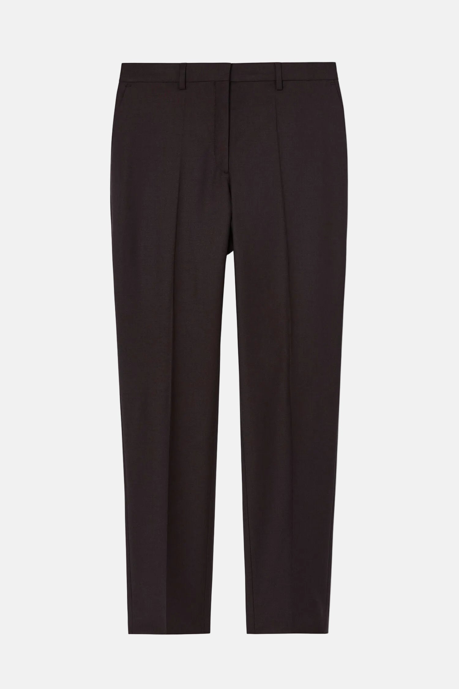 Filippa K Emma Cropped Cool Wool, Dark Chocolate, Hose
