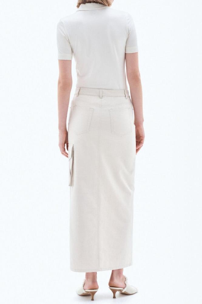 Long Cargo, Ivory, Skirt