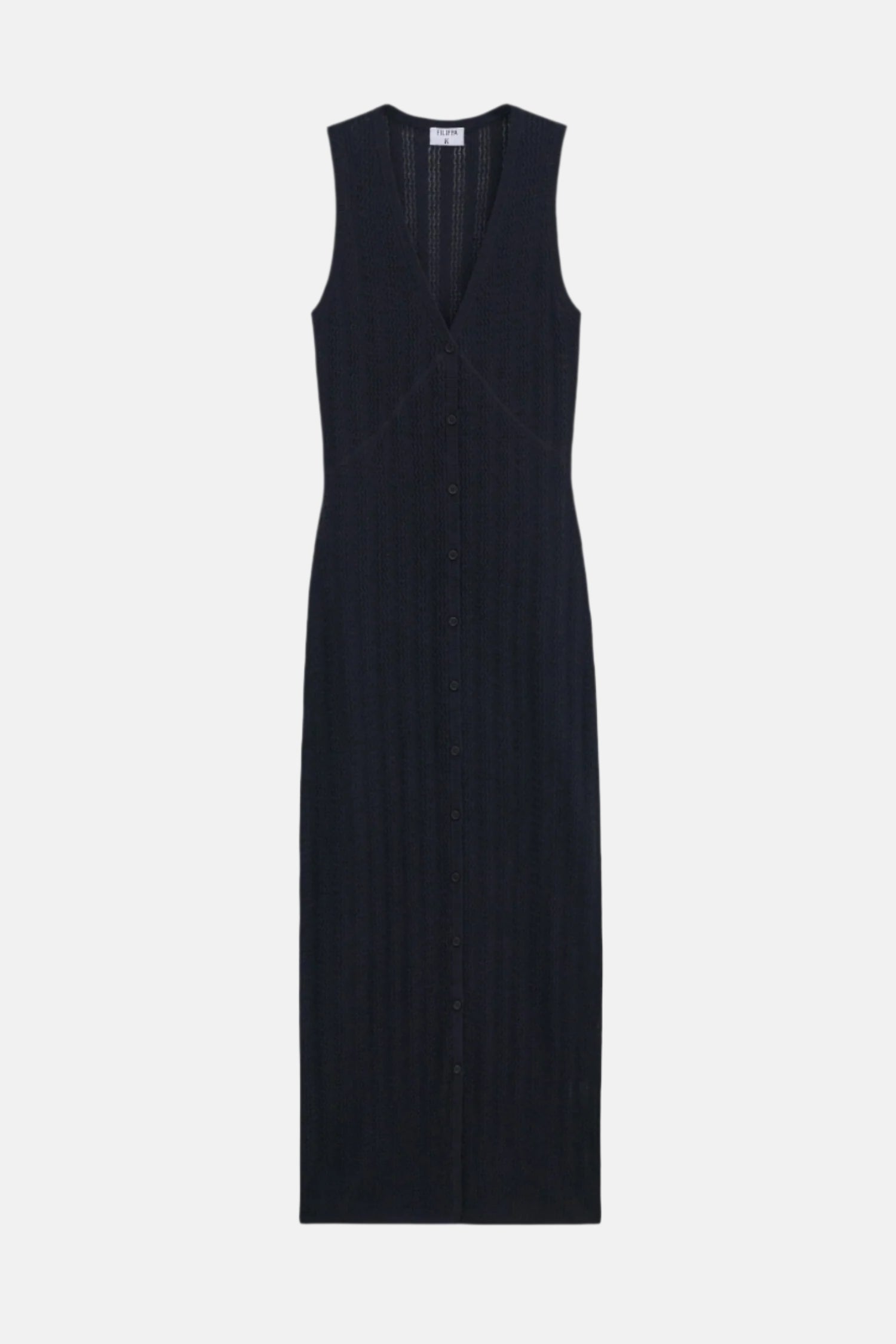 Filippa K Buttoned Lace, Black, Kleid