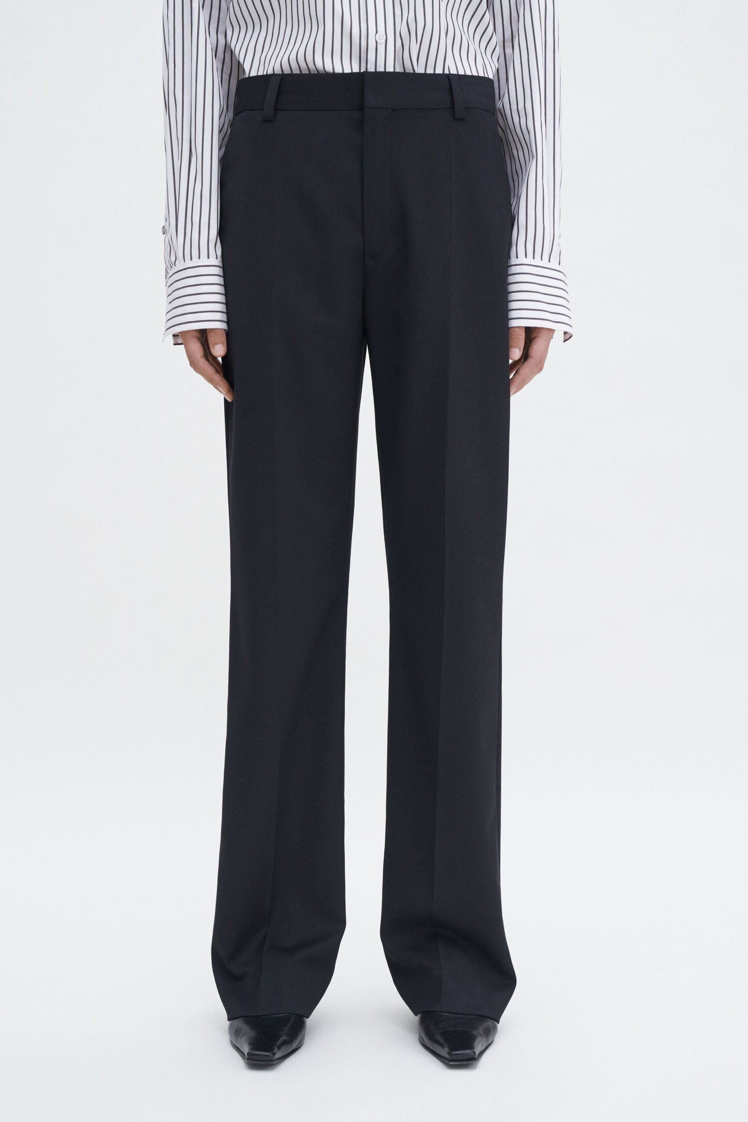 Filippa K High Waist Bootcut, Black, Hose