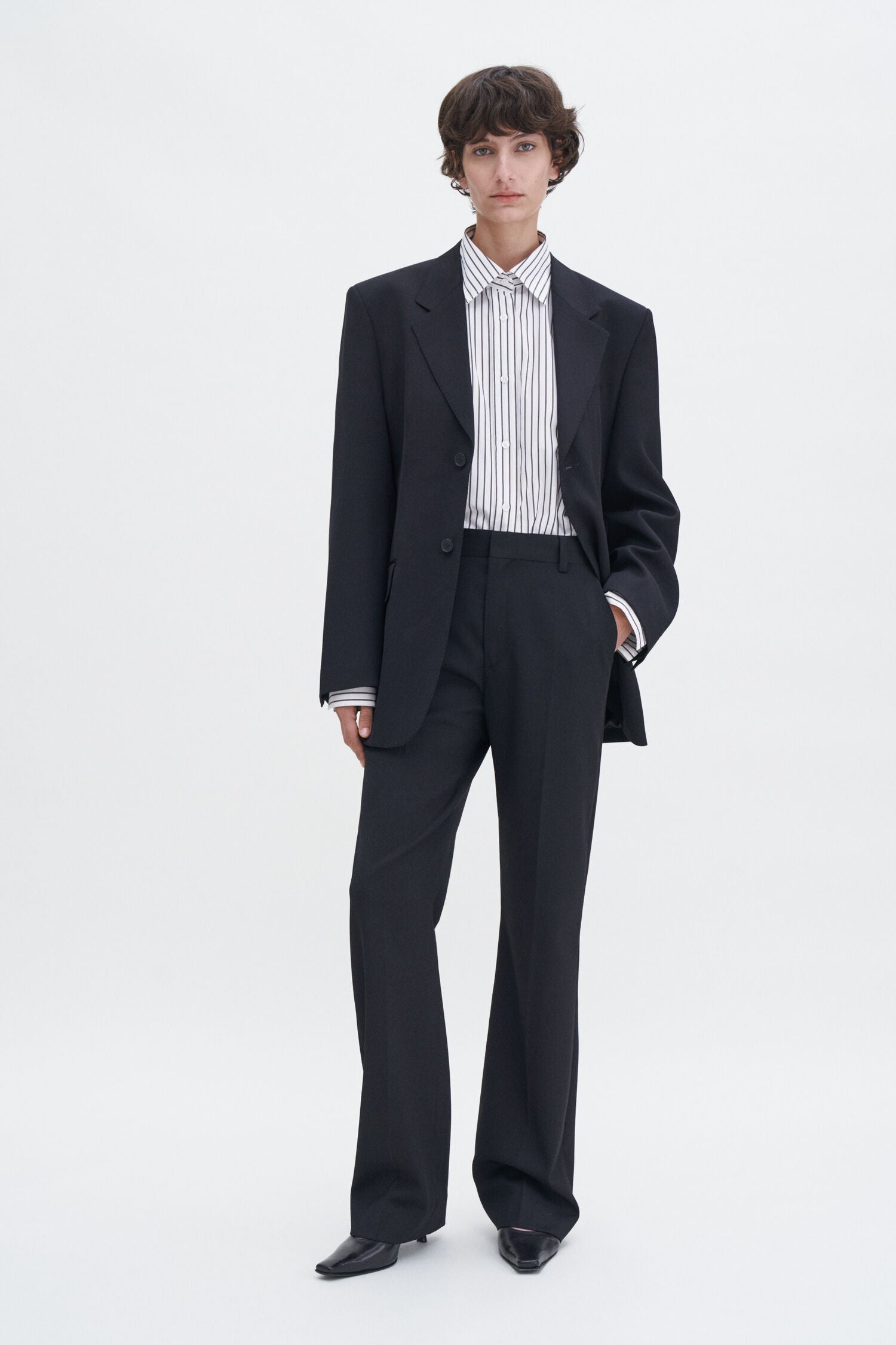 Filippa K High Waist Bootcut, Black, Hose