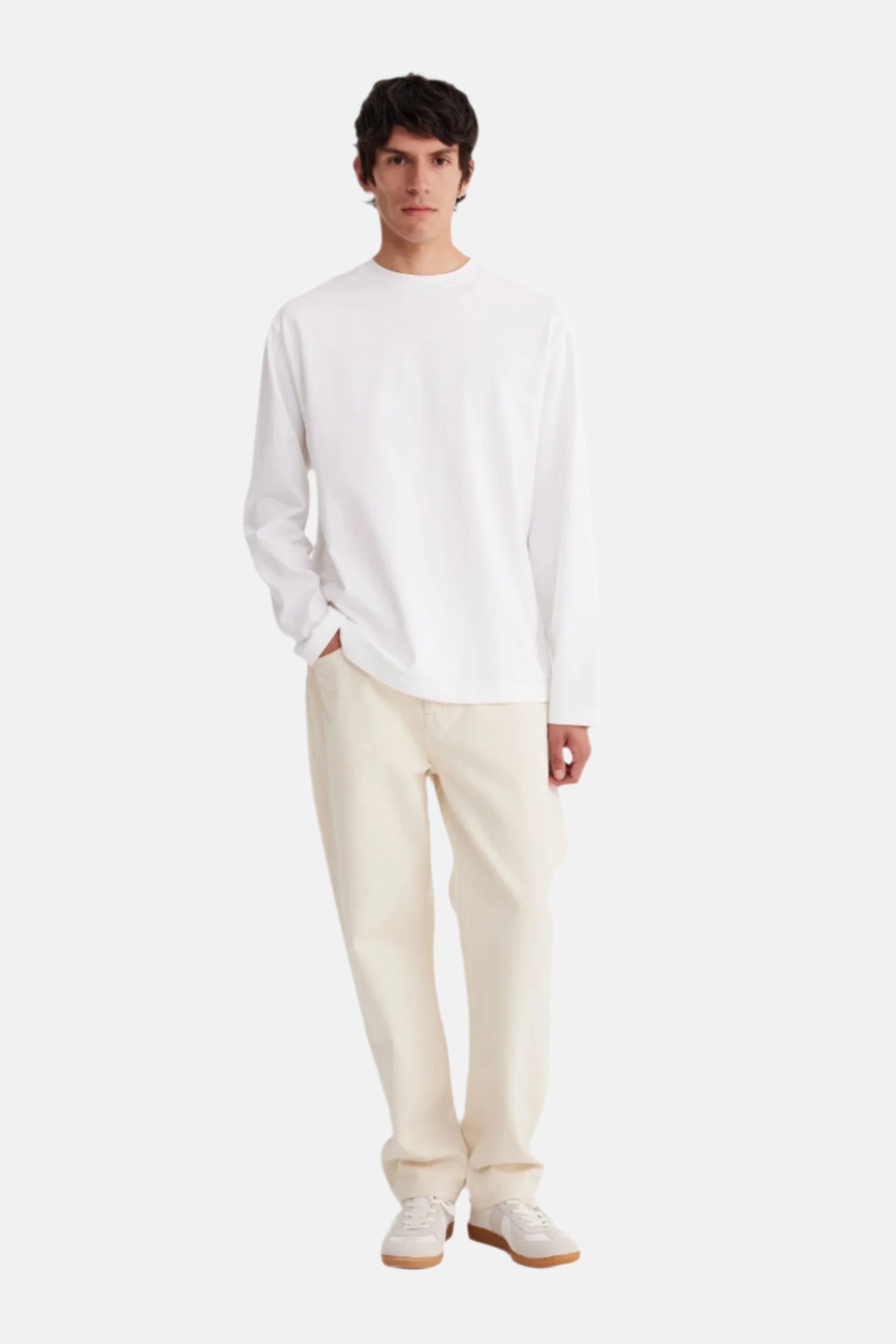 Róhe Long Sleeve, Optic White, Shirt