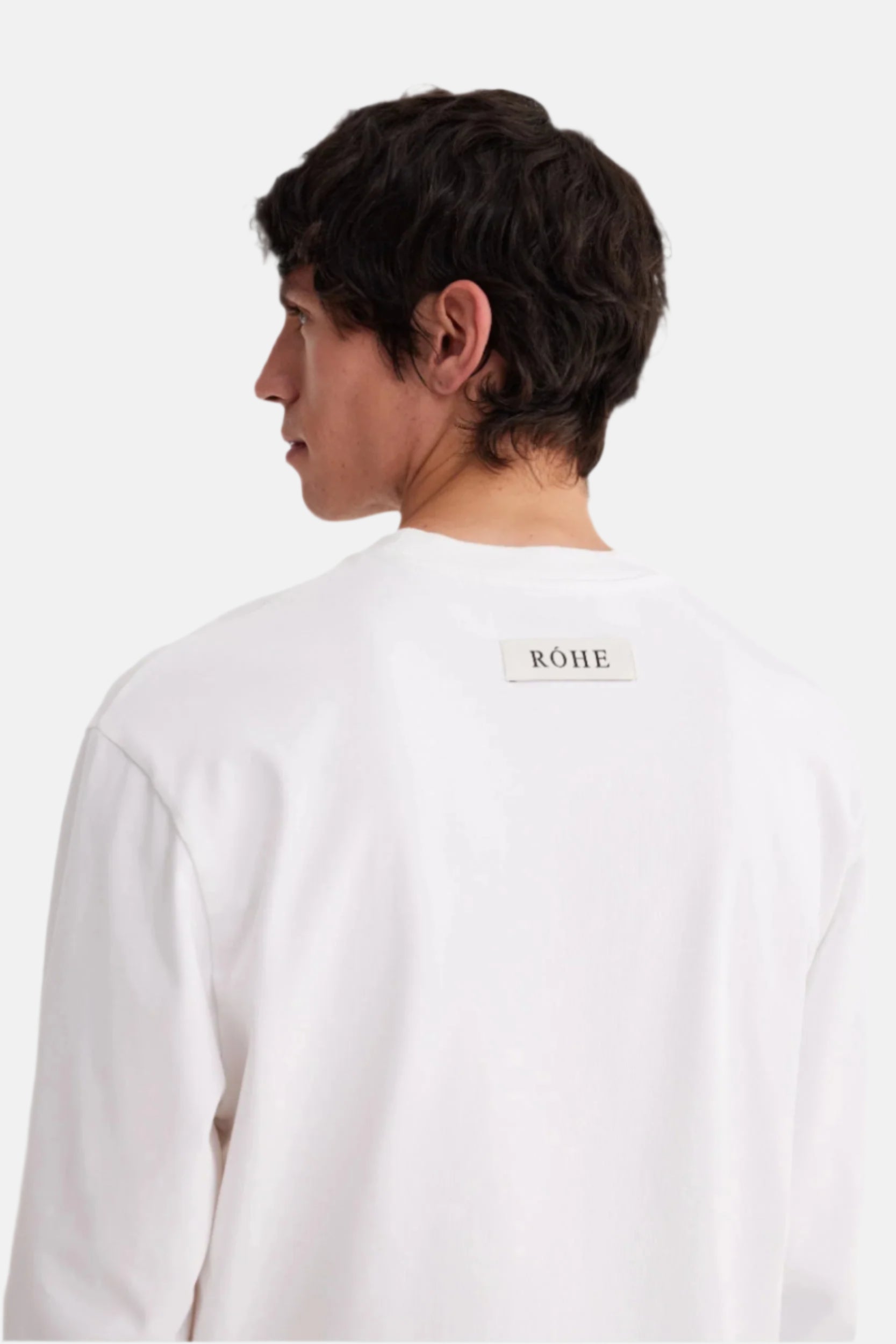 Róhe Long Sleeve, Optic White, Shirt
