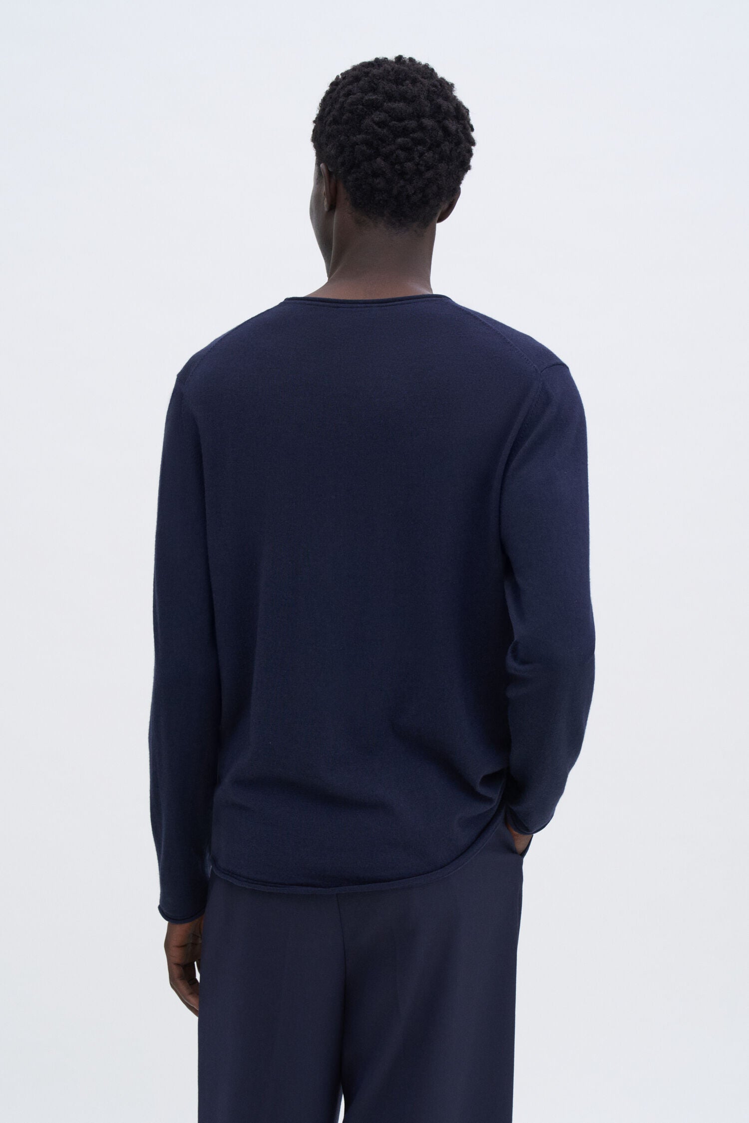 Filippa K Rolled Edge, Navy, Sweater