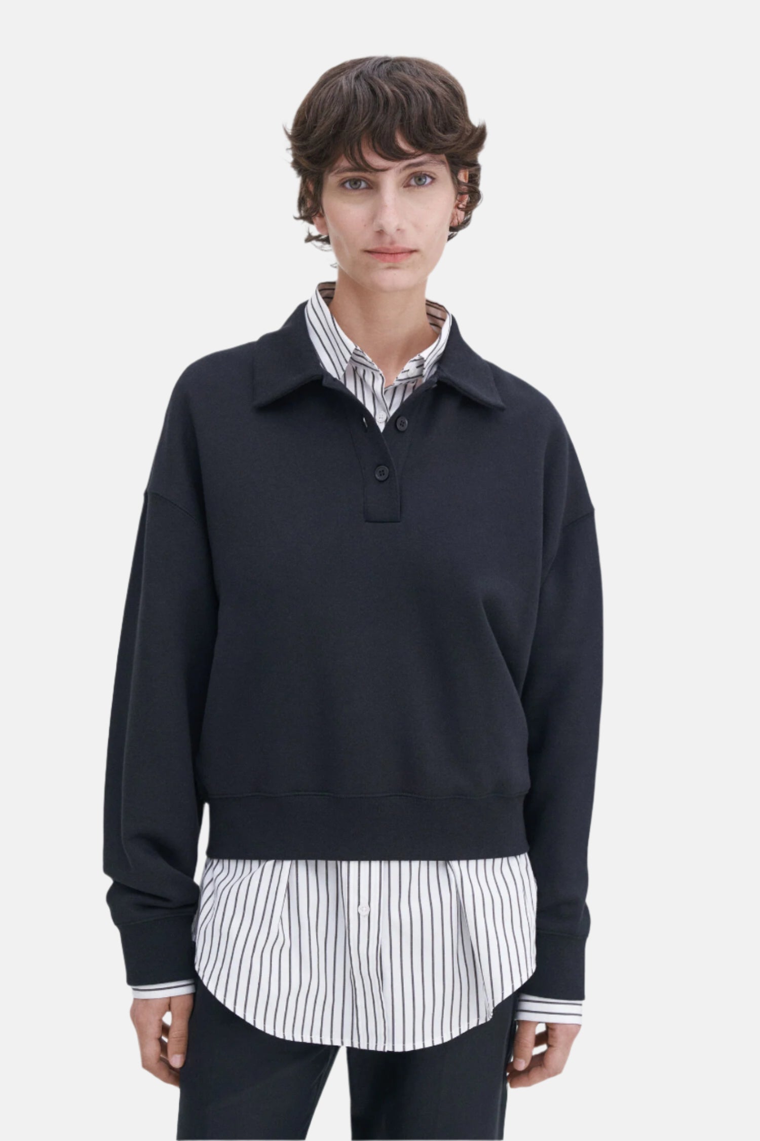 Filippa K Polo, Black, Sweatshirt