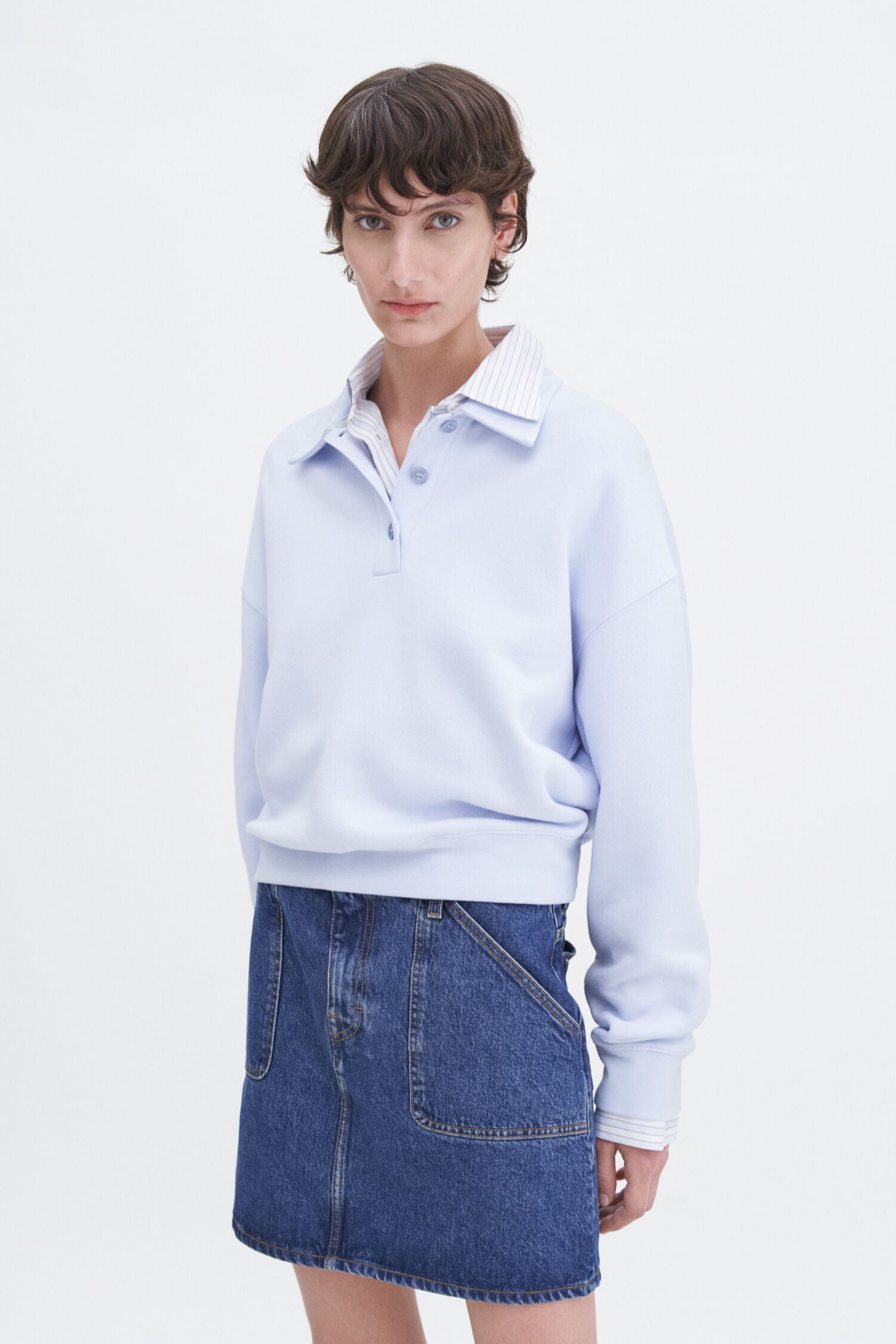 Filippa K Polo, Mist Blue, Sweatshirt