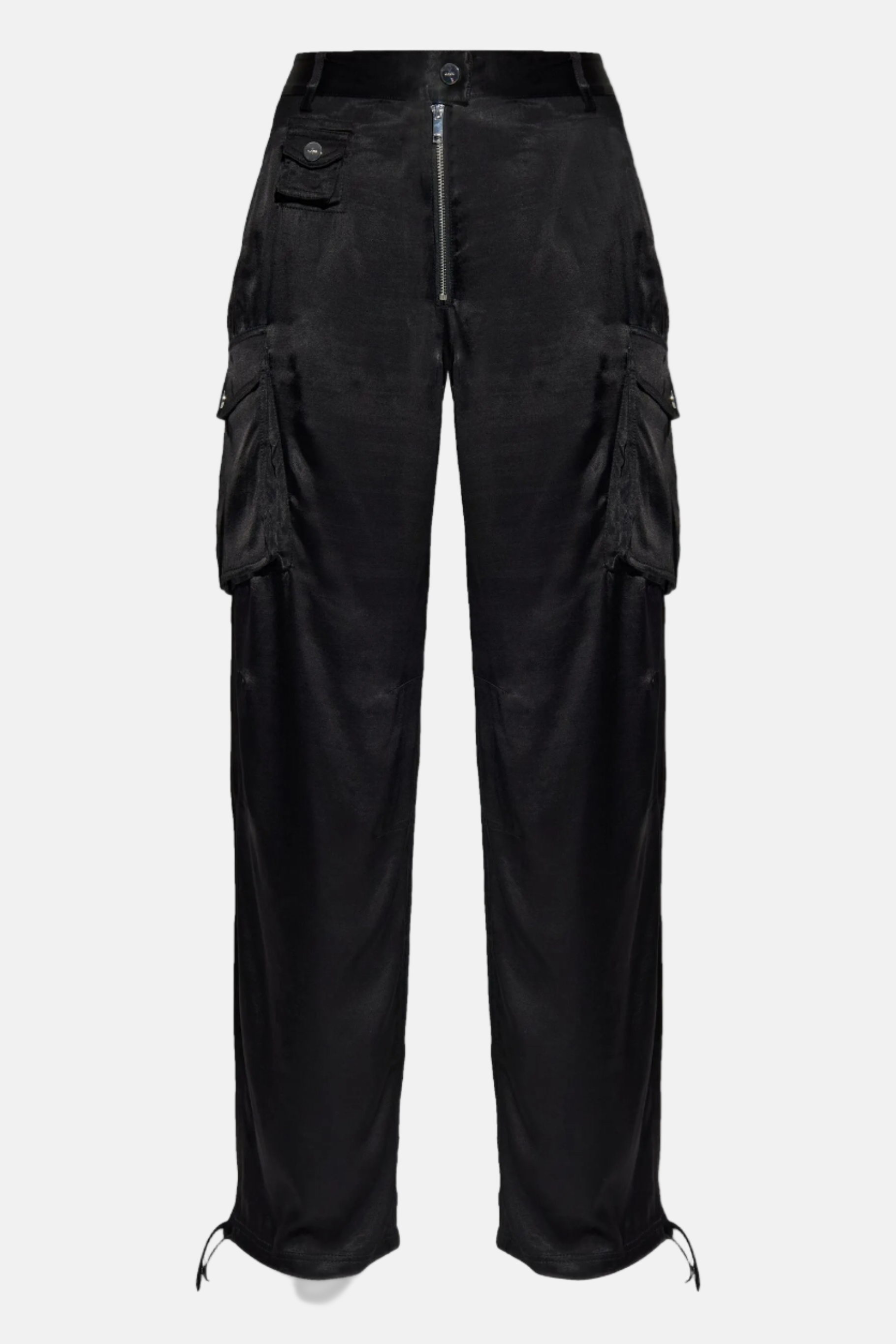 GANNI Washed Satin, Black, Hose