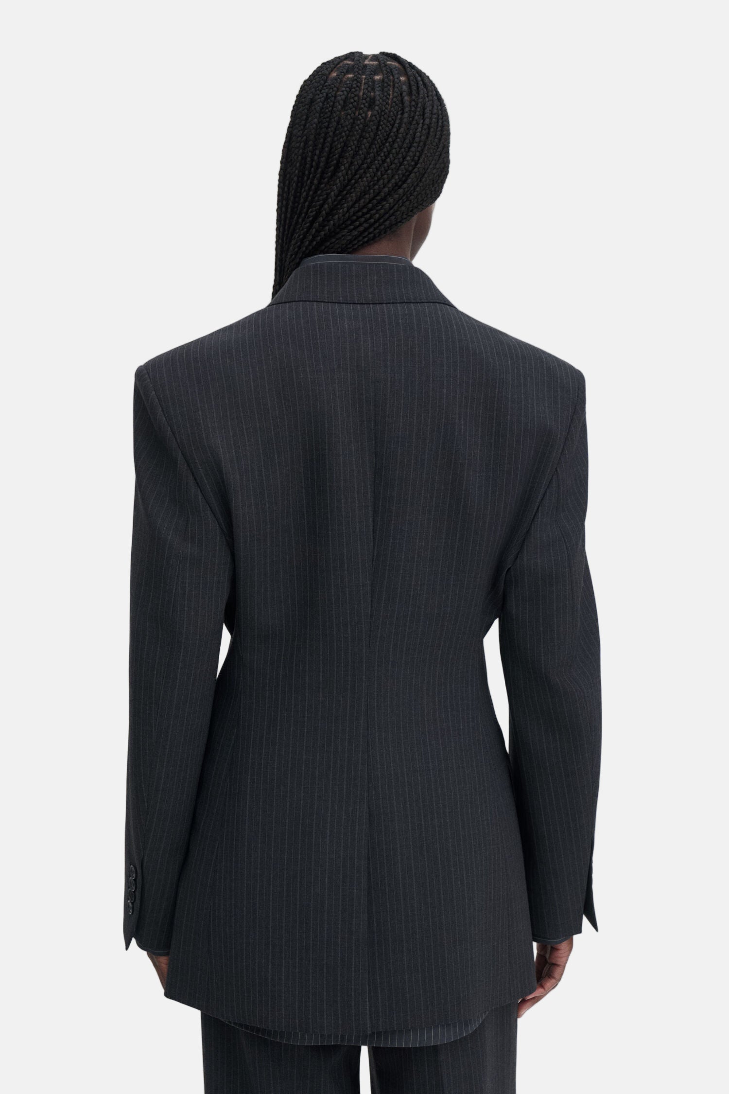Filippa K, Hourglass, Anthracite, Pinstripe Blazer