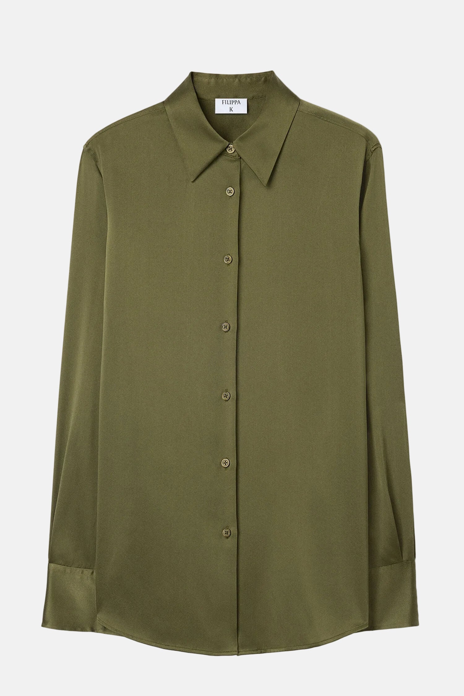 Filippa K, Silk Shirt, Laurel Green, Hemd