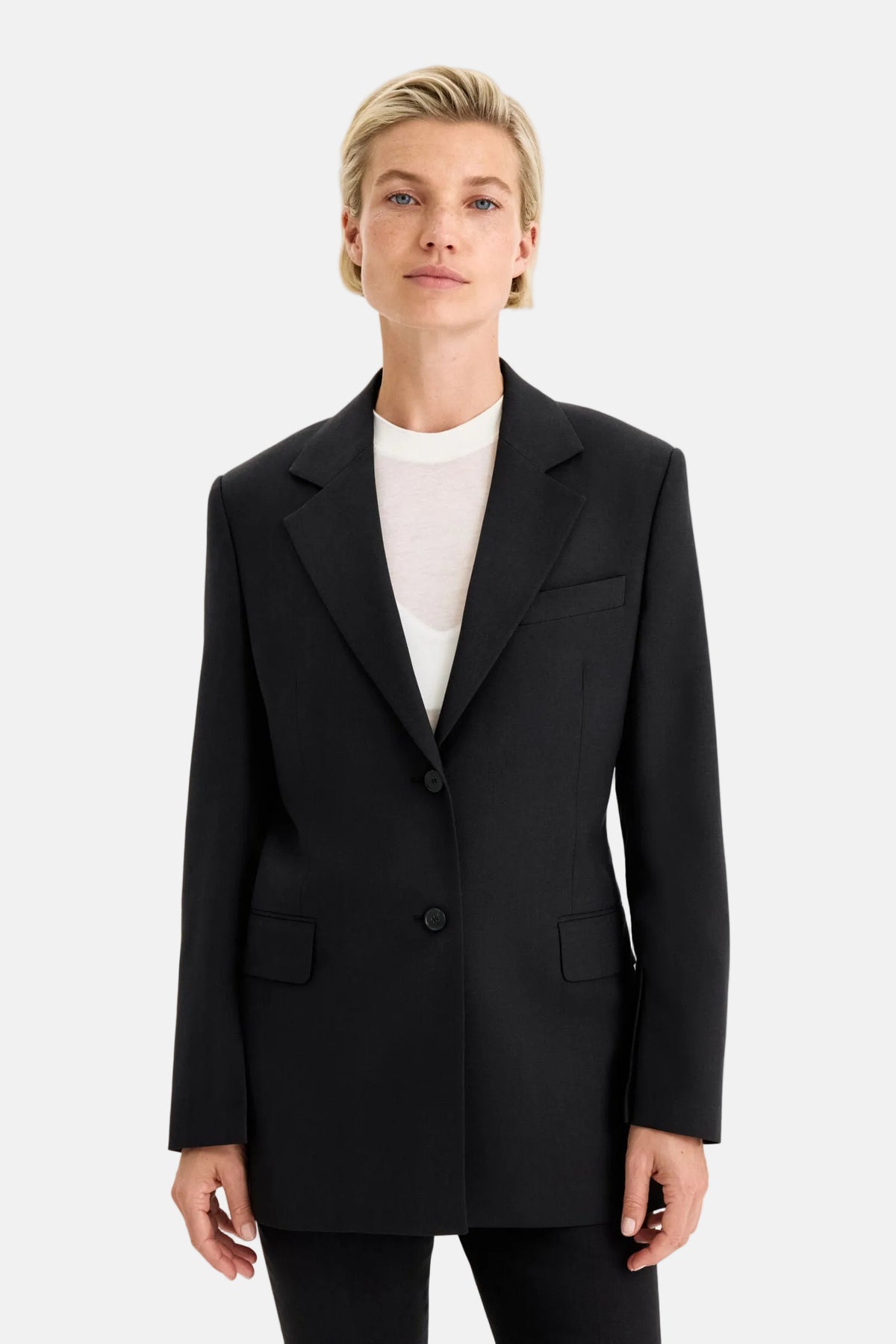 Filippa K Slit Cool Wool, Noir, Blazer