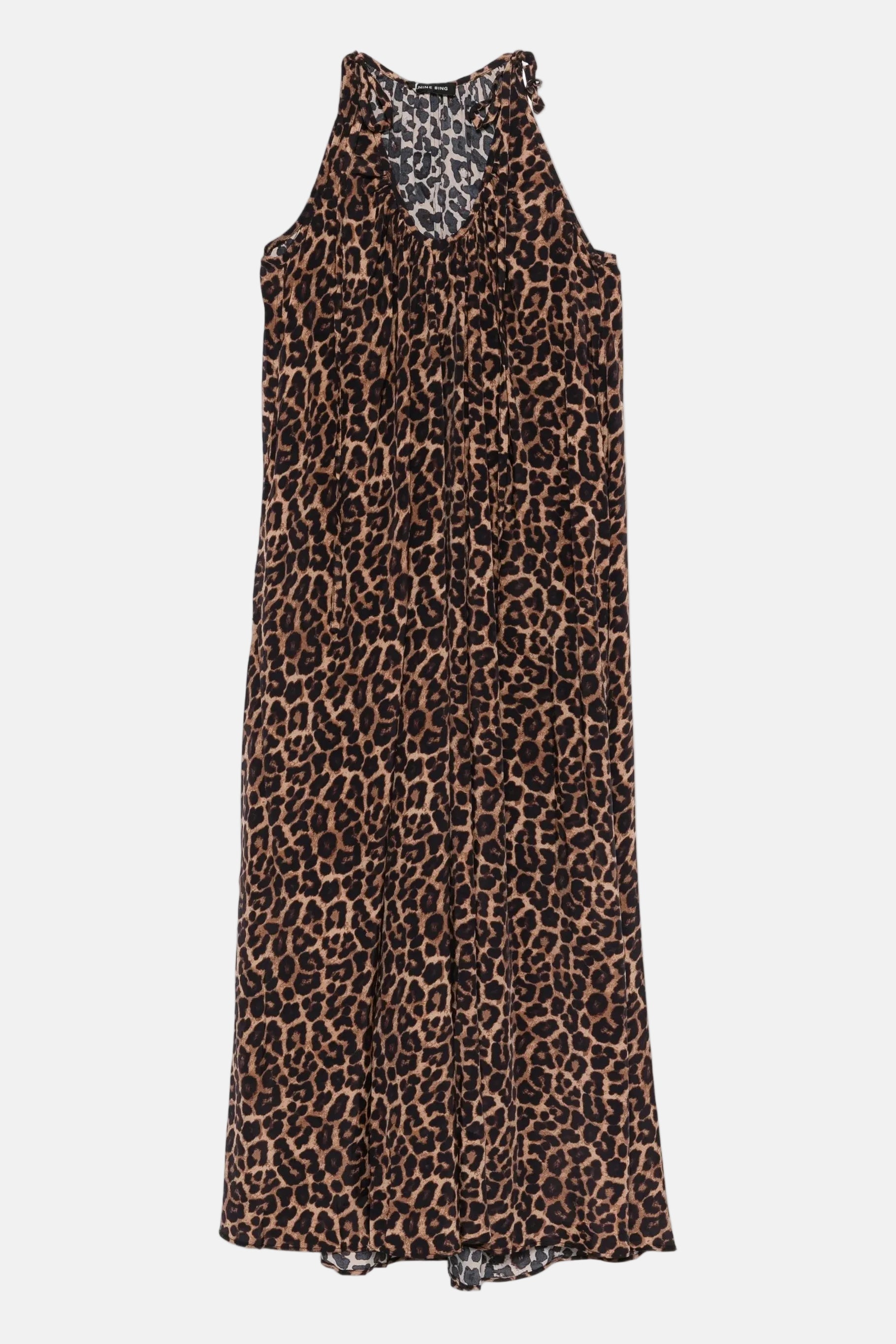 Anine Bing, Flora, Schwarz/Braun Leopard, Kleid
