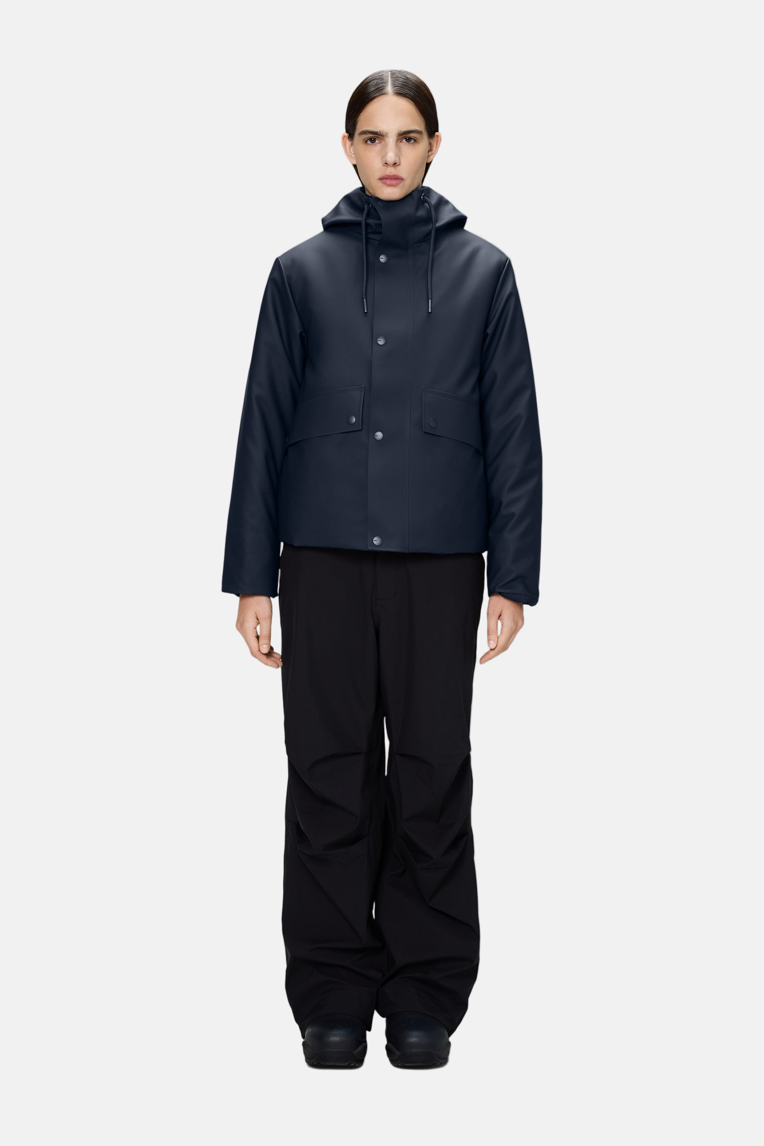 Rains Nome Short W3T3, Navy, Parka