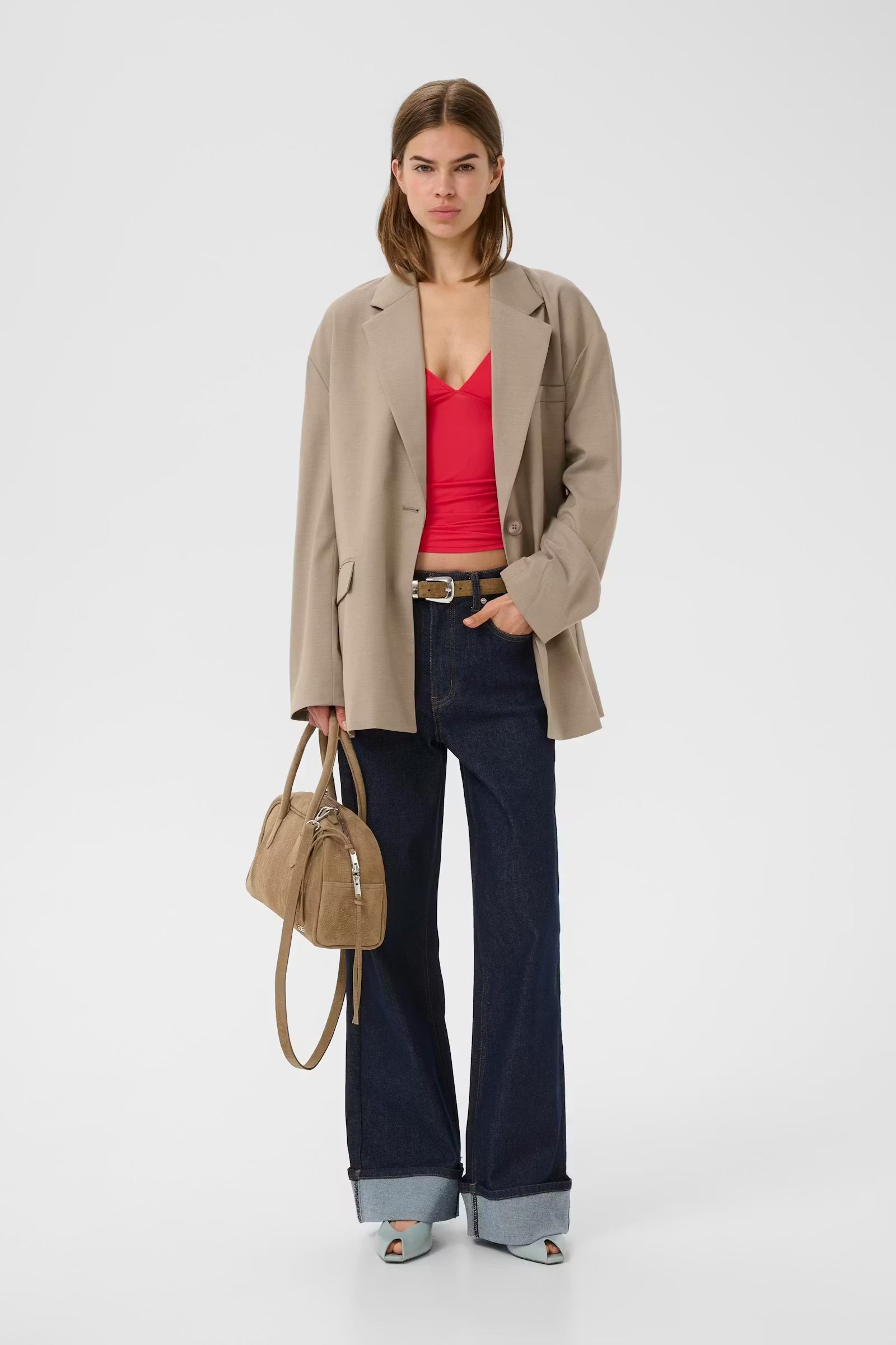 Gestuz Nella, Olive Sand Melange, Blazer