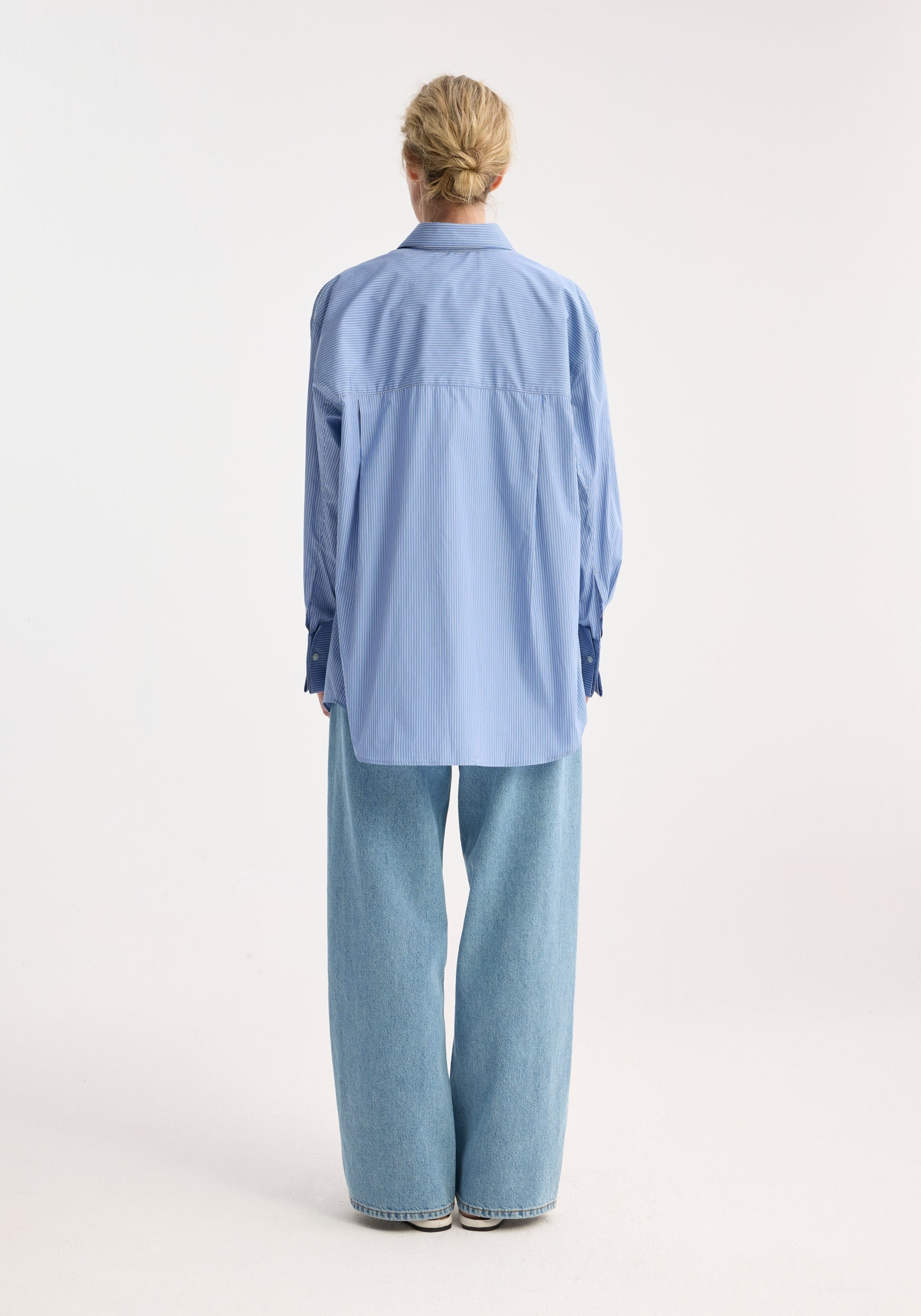 Róhe Oversized Striped, Light Blue, Hemd