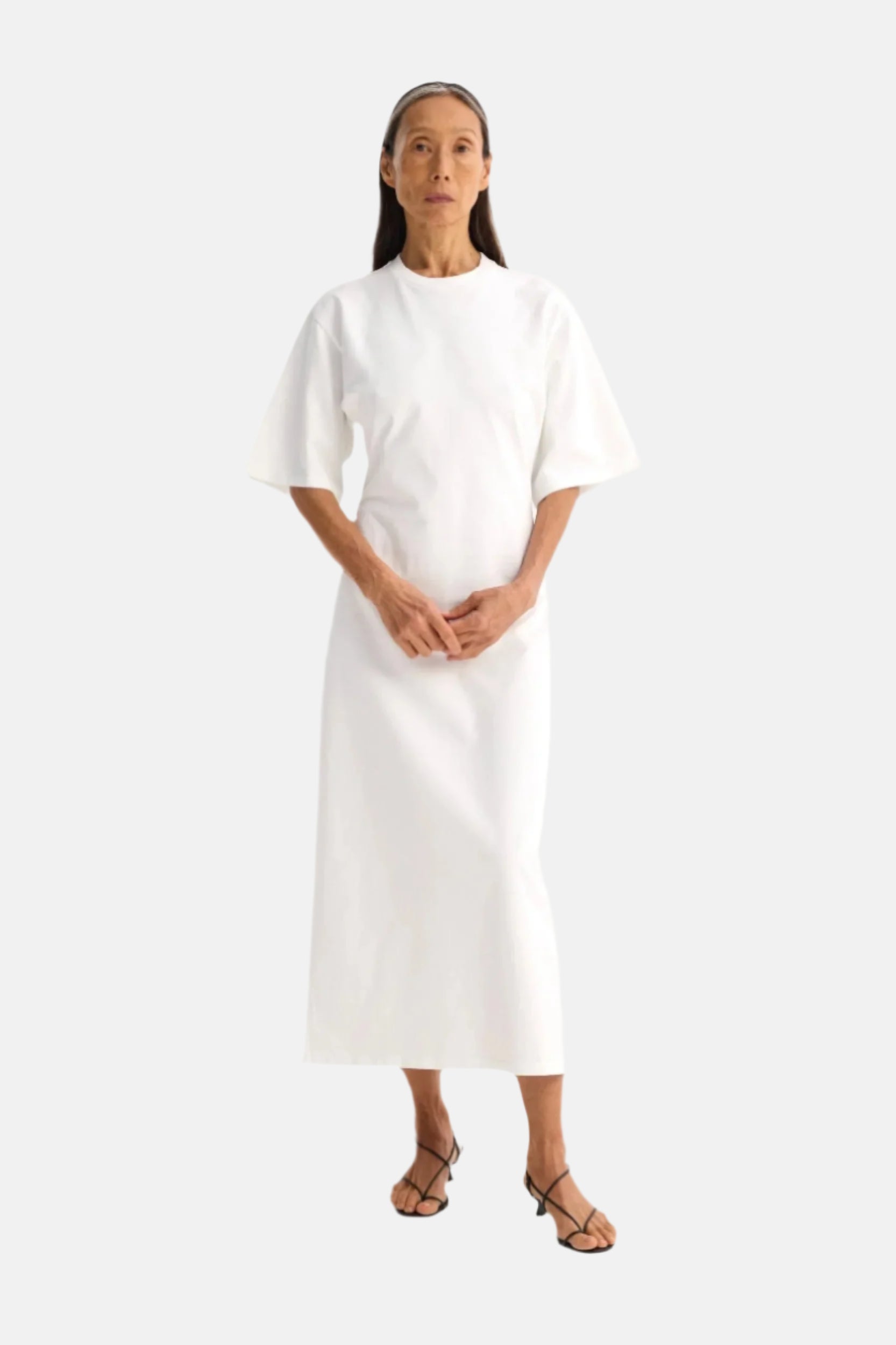 Róhe Jersey Fitted, Optic White, T-Shirt Kleid