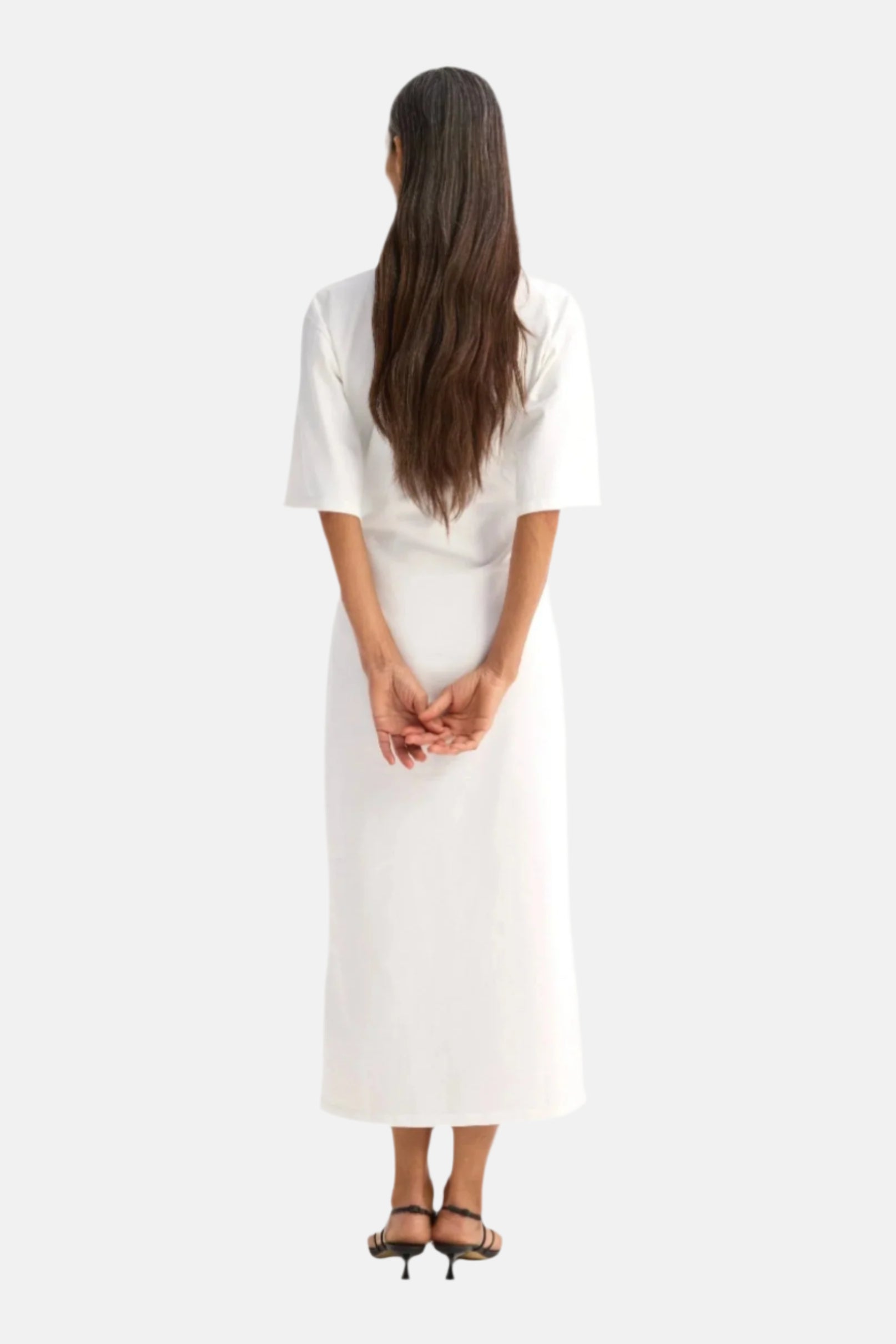 Róhe Jersey Fitted, Optic White, T-Shirt Kleid
