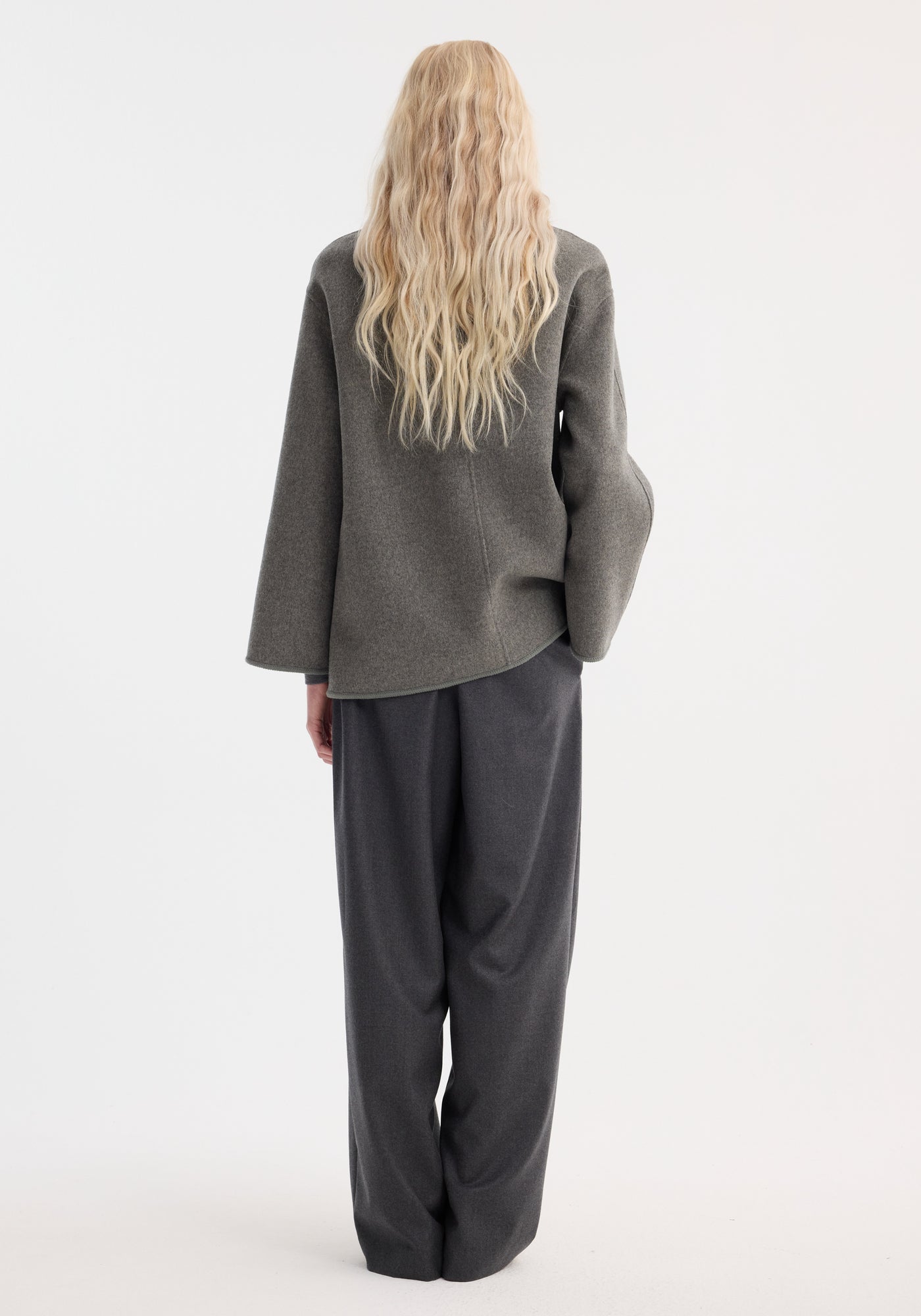 Róhe Mandarin, Mid Grey Melange, Wolljacke