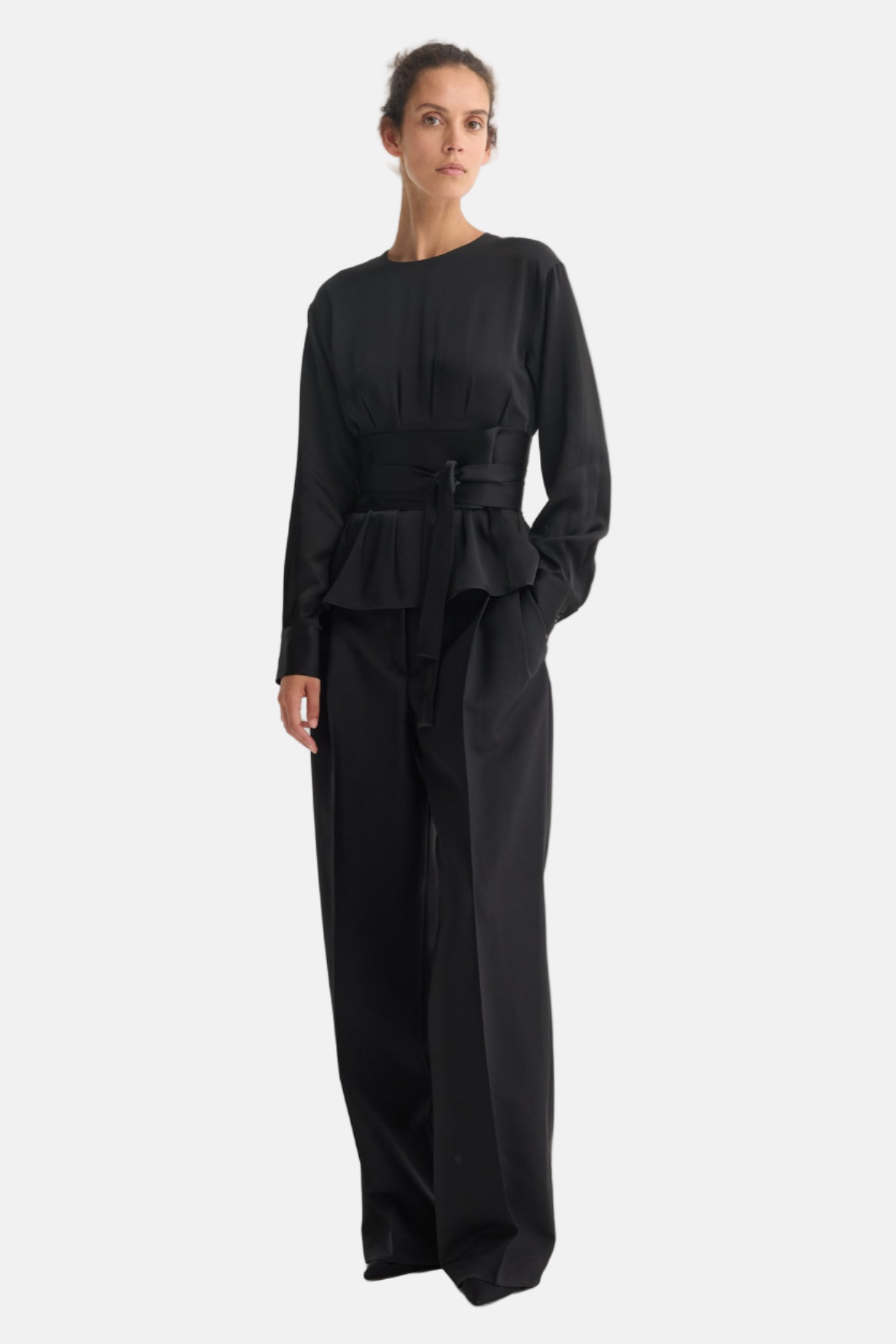 Róhe, Schwarz, Satin Top