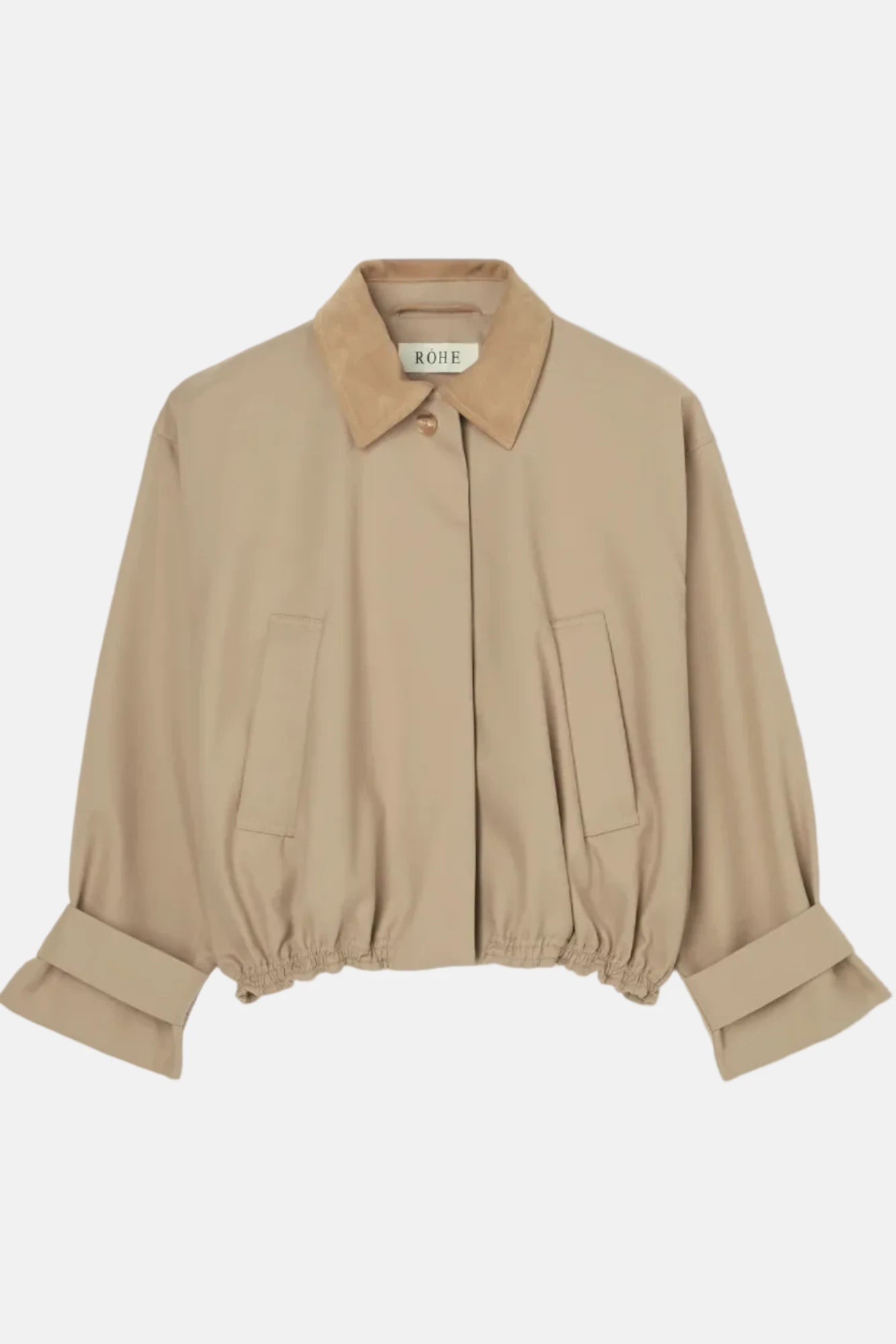 Róhe, Suede collar, Sand, Jacke