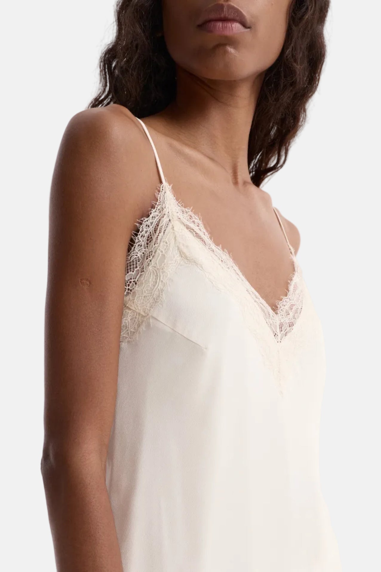 Róhe Lace Camisole, Off White, Top