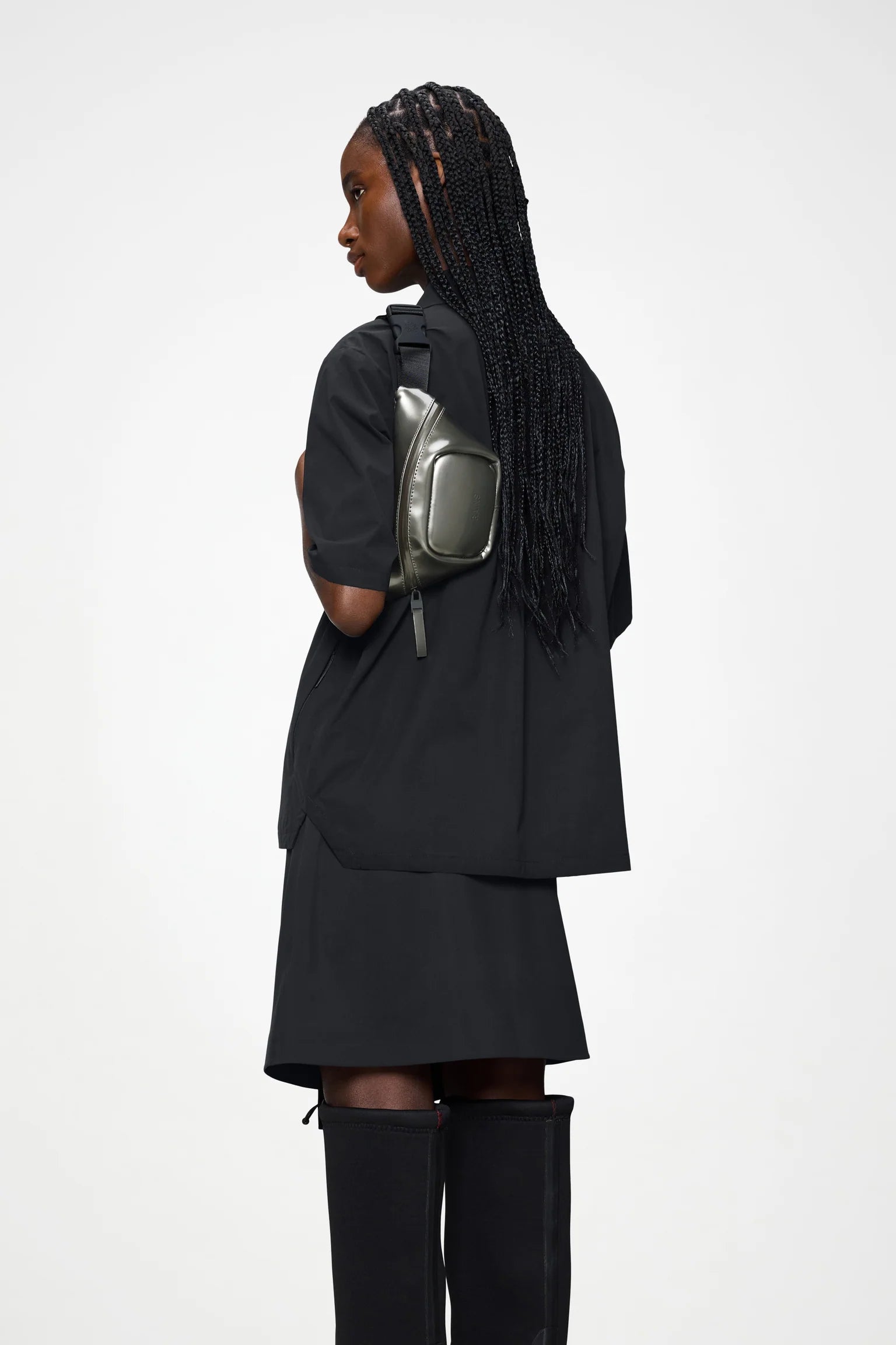 Rains Bum Bag Micro W3, Raven, Tasche