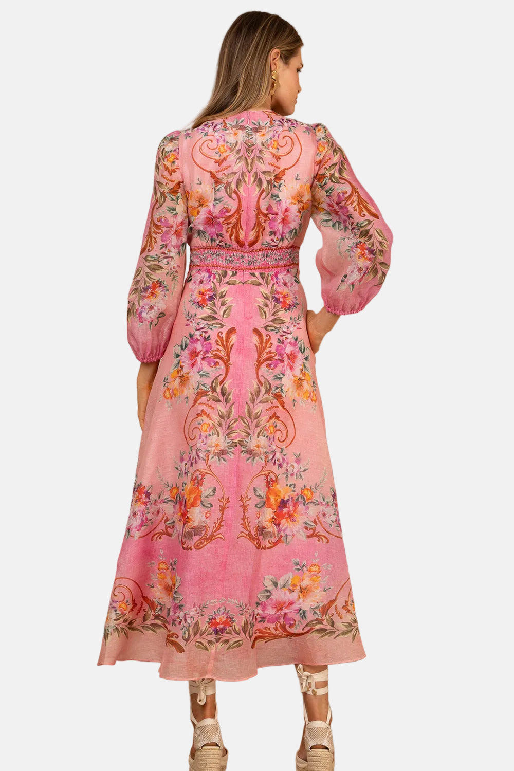 Hale Bob Frida Organza, Coral, Maxikleid