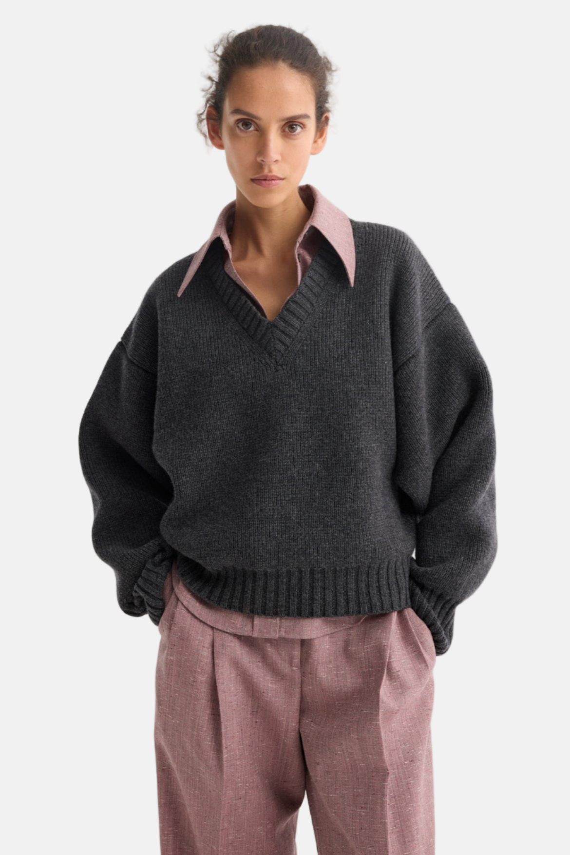 Róhe, Mid Grey Melange, Pullover