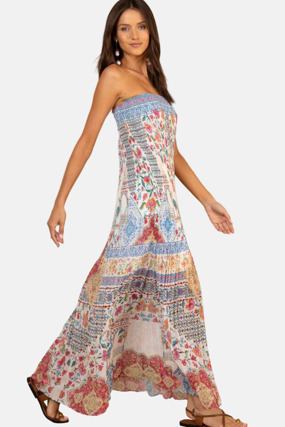 Hale Bob Olympia Chiffon, Ivory, Maxikleid